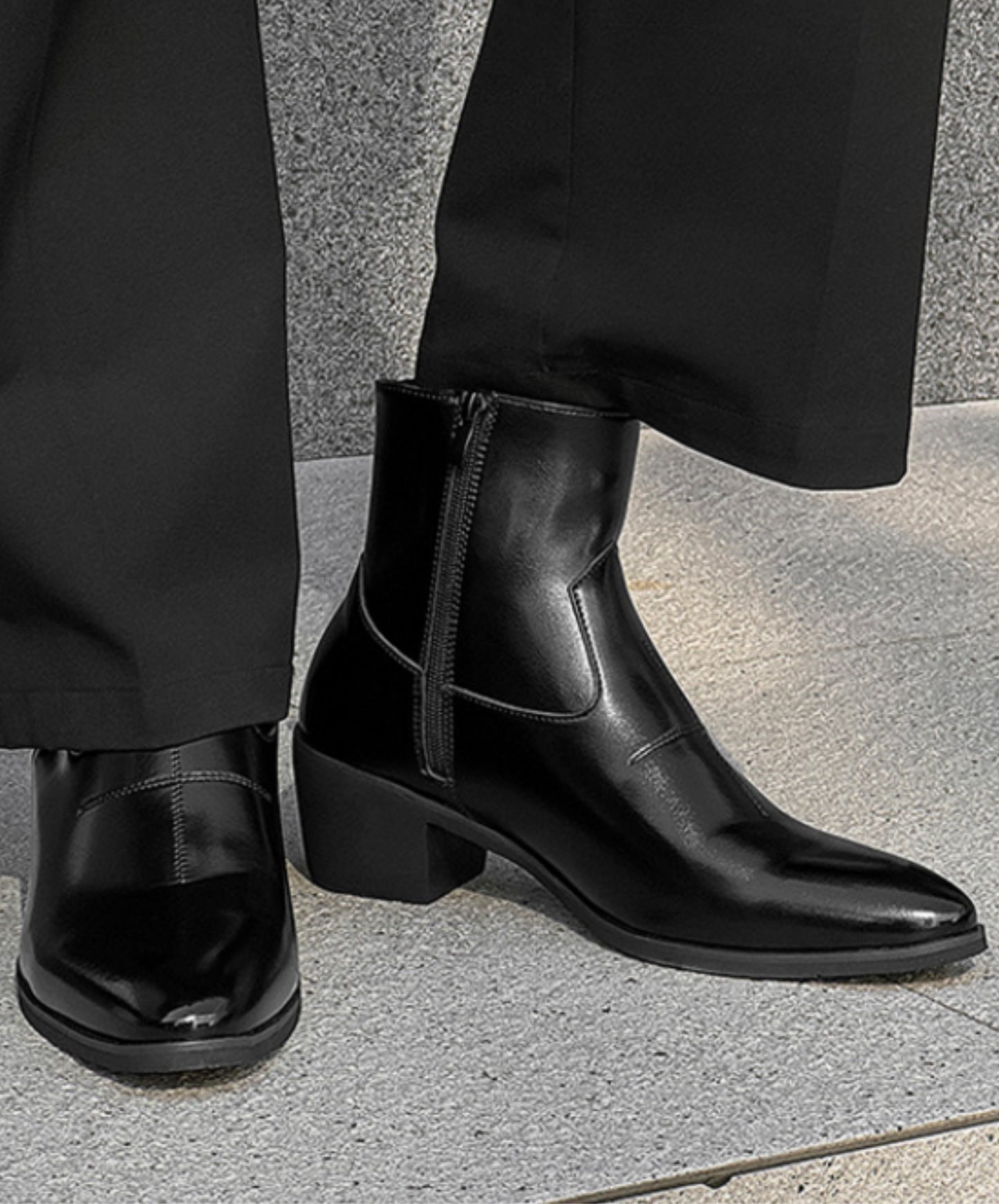 british style simple thick heels boots EN2501