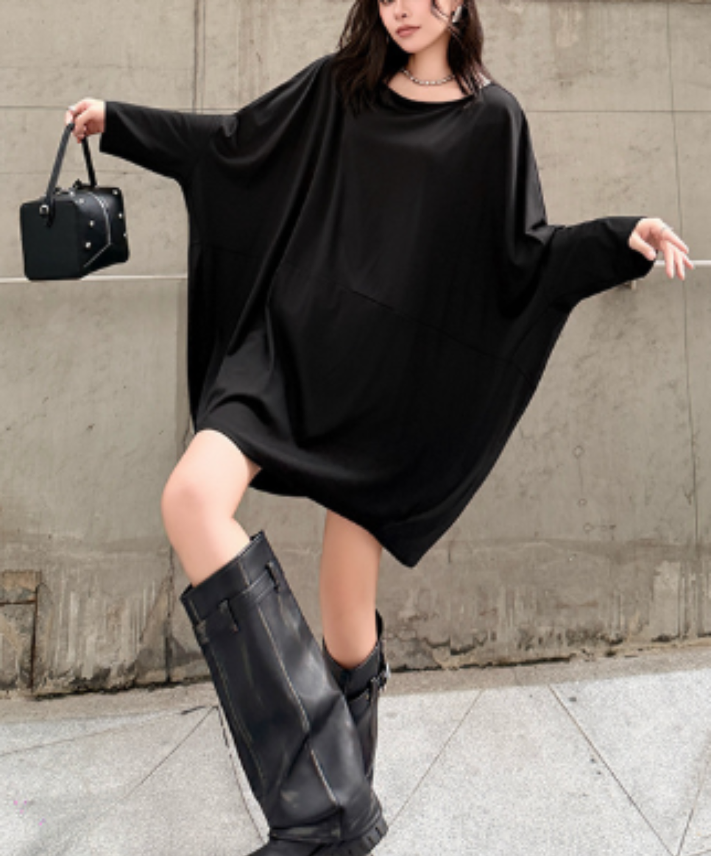 dolman-sleeve mid-length t-shirt EN3002