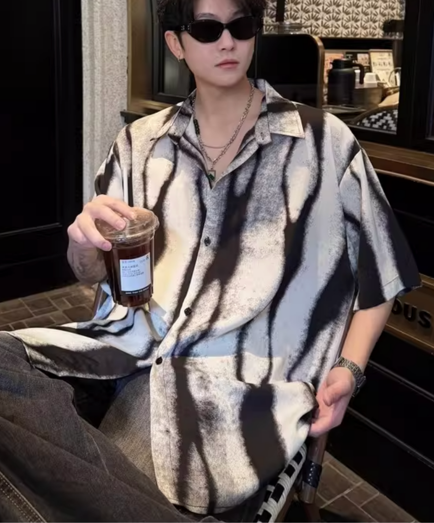 vintage tie-dye stripes shirt EN2792