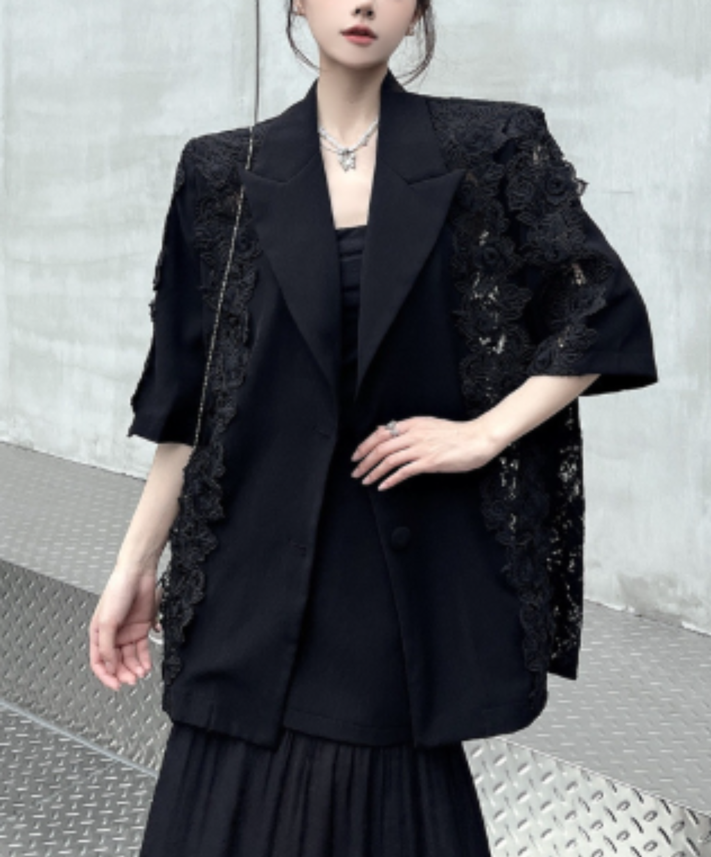 chemical lace embroidery jacket EN2918
