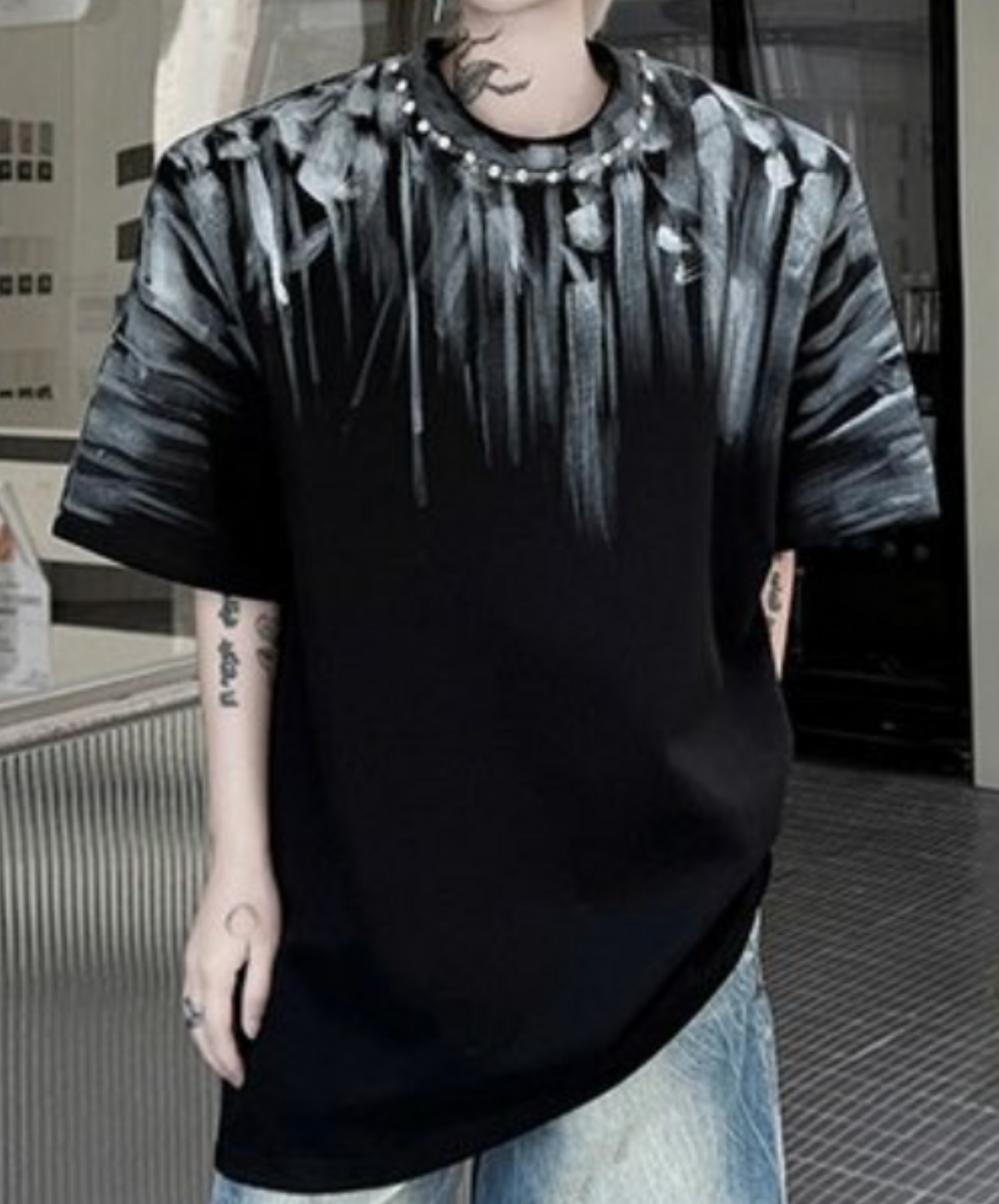 hand drawn gradient design t-shirt EN2071