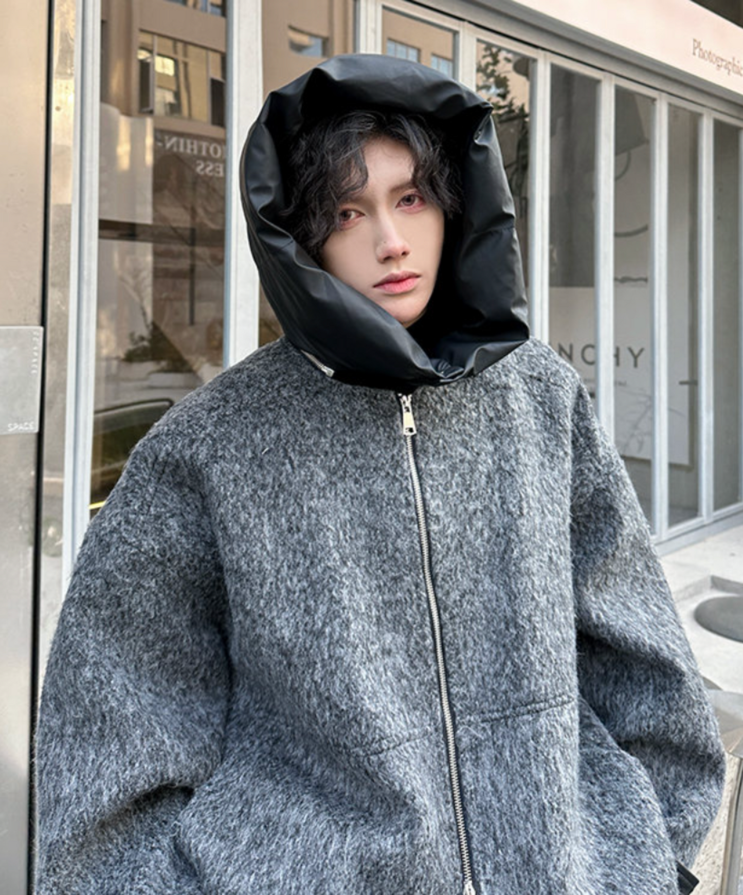 detachable hood jacket EN2554