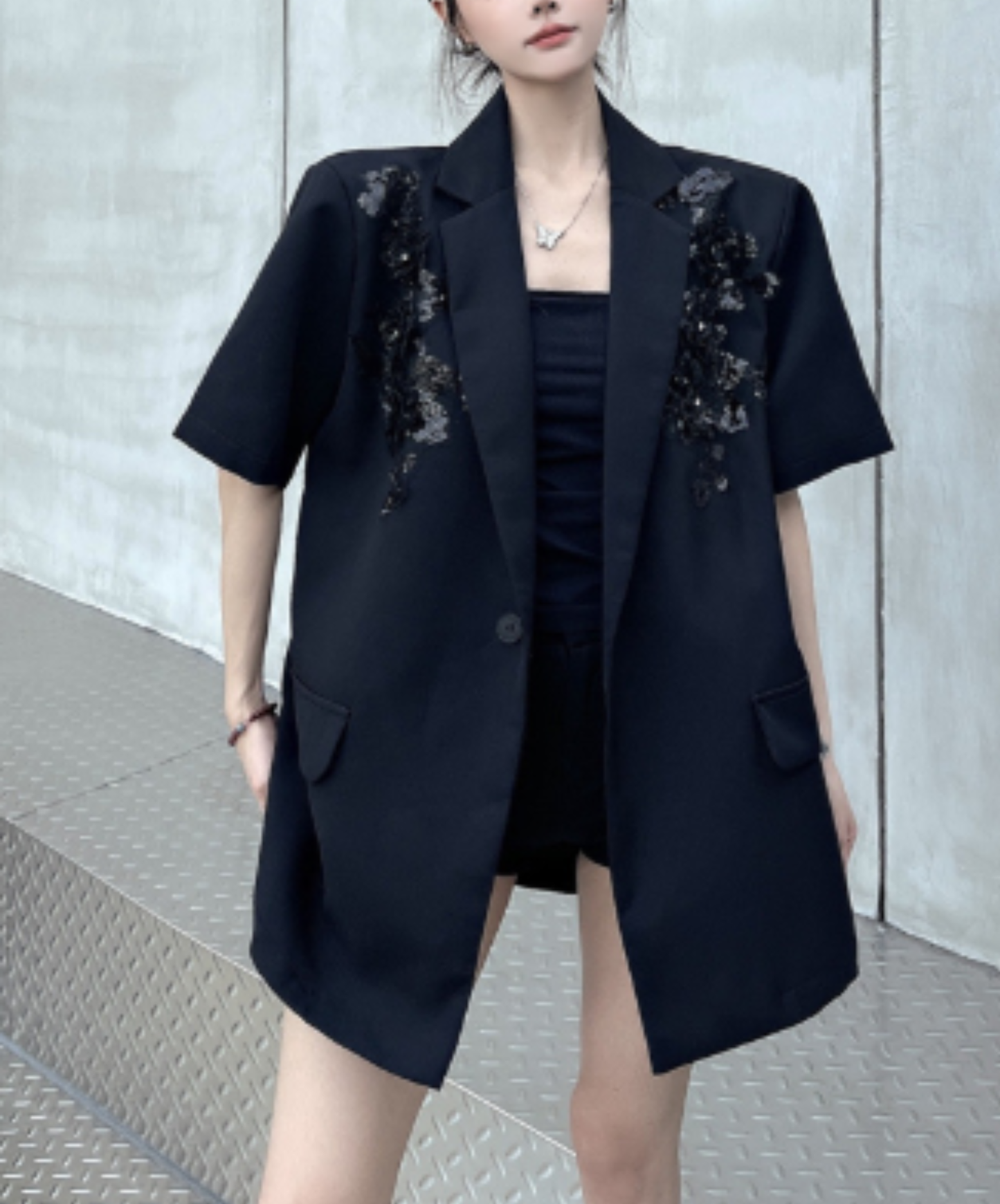 sequin embroidered casual wear jacket EN2917