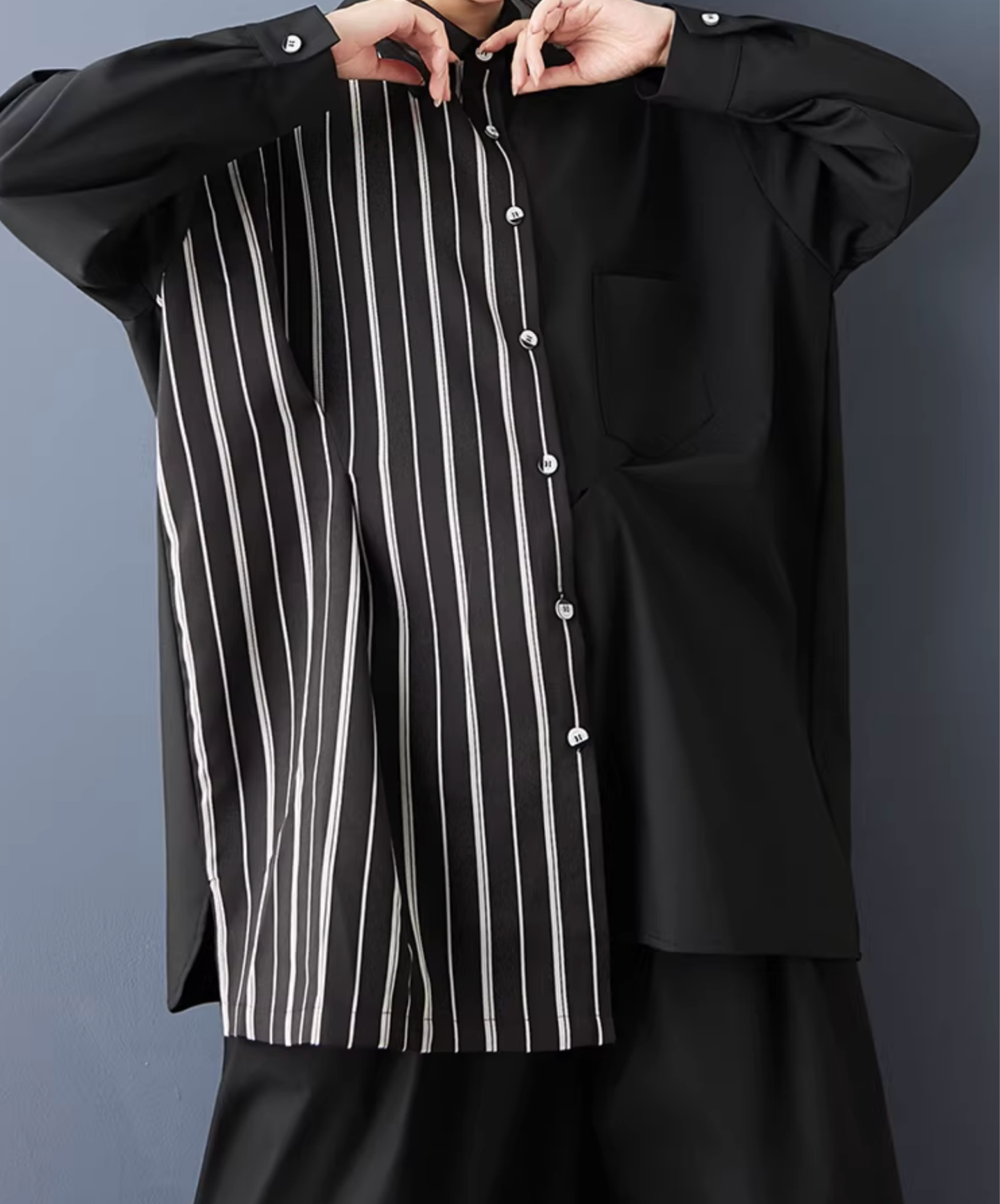 【style99】dark mode outfit set EN2948（shirt + skirt set）