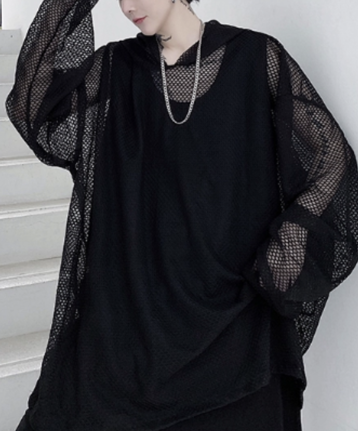 【style103】dark mode outfit set EN3027（hoodie + pants set）