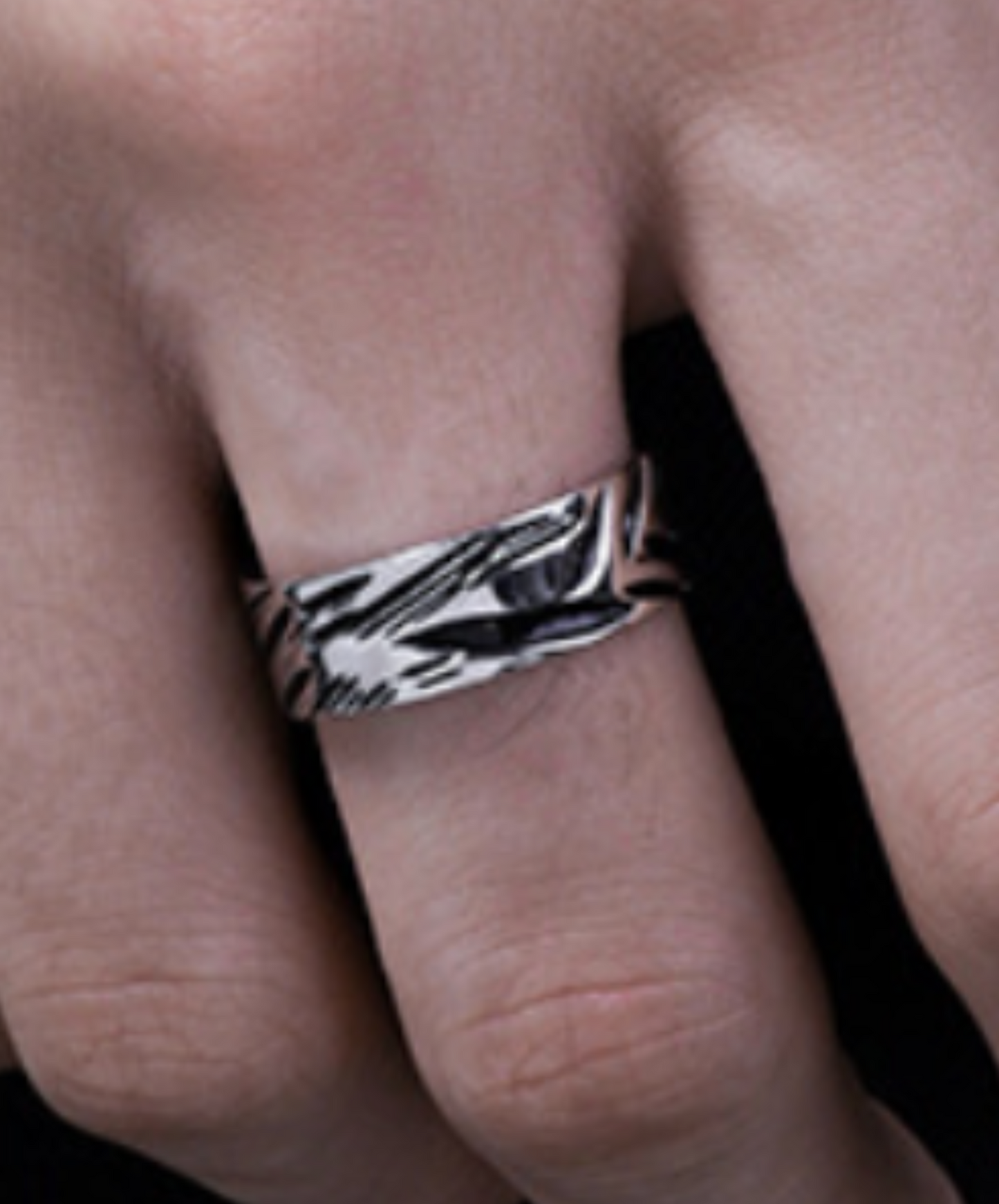 slash design s925 free size ring EN2565