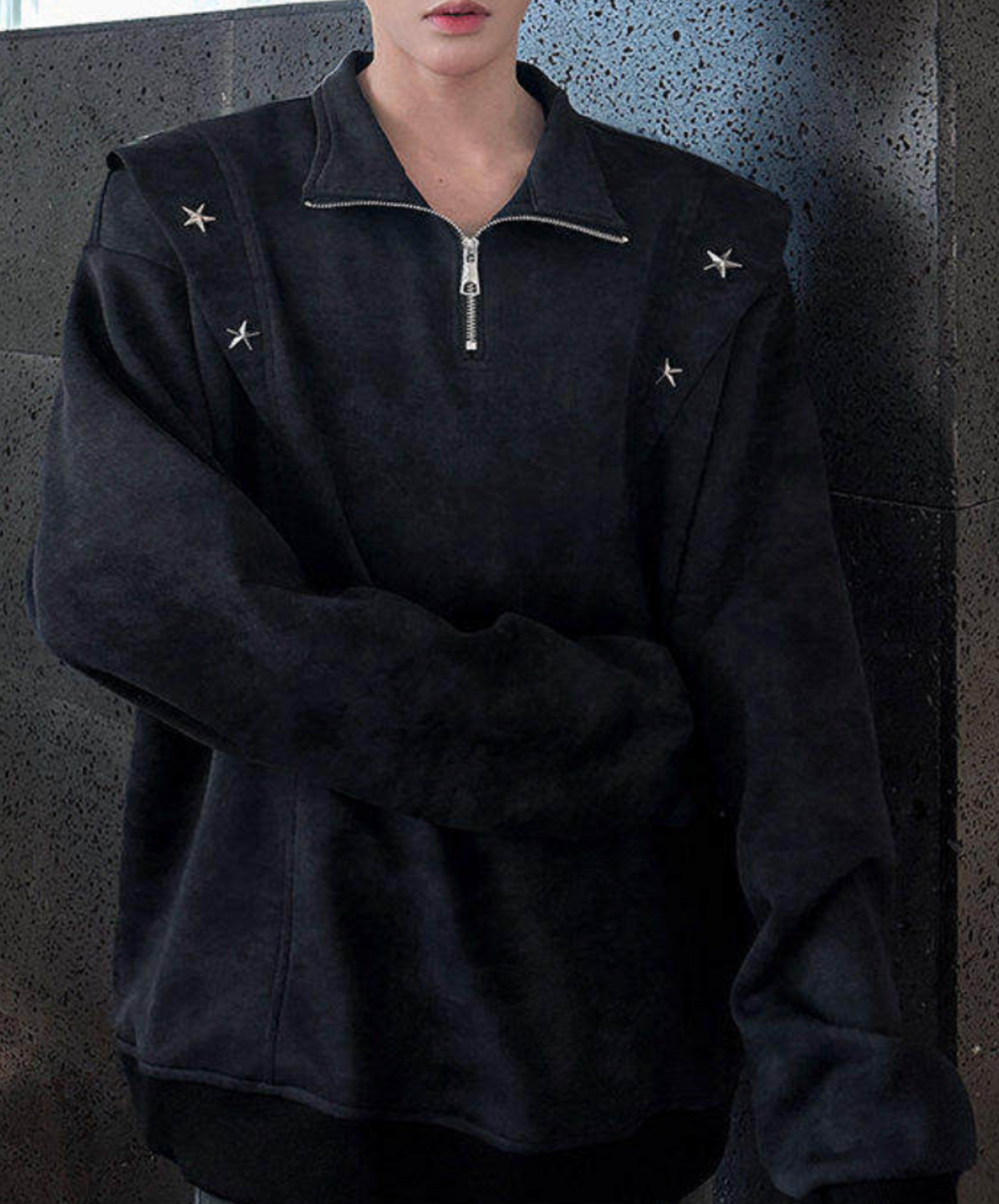 retro tie-dye half zip sweatshirt EN2653