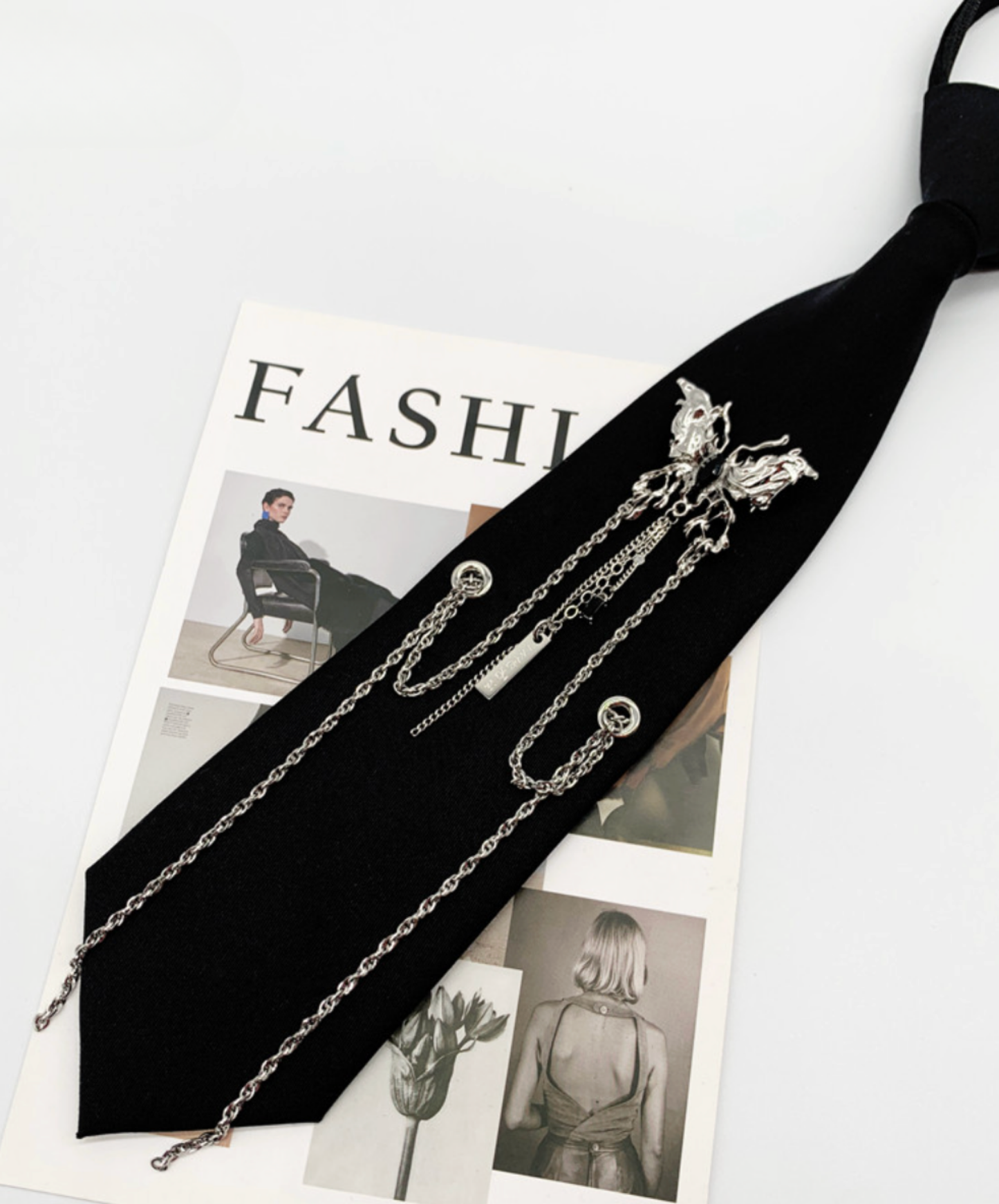 dark butterfly shorts necktie EN2677