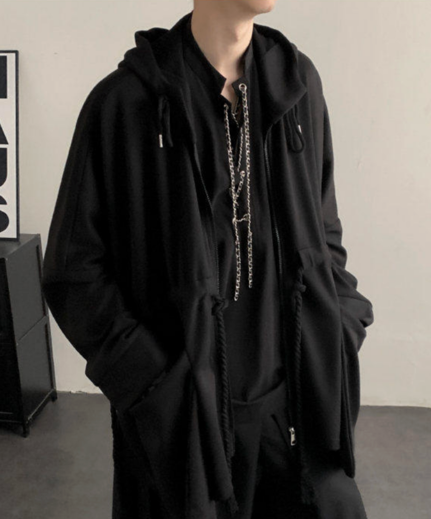 dark cape sweat over hoodie EN2634