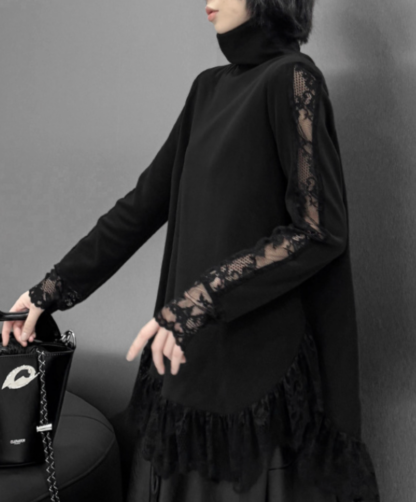 lace line frills t-shirt EN2446