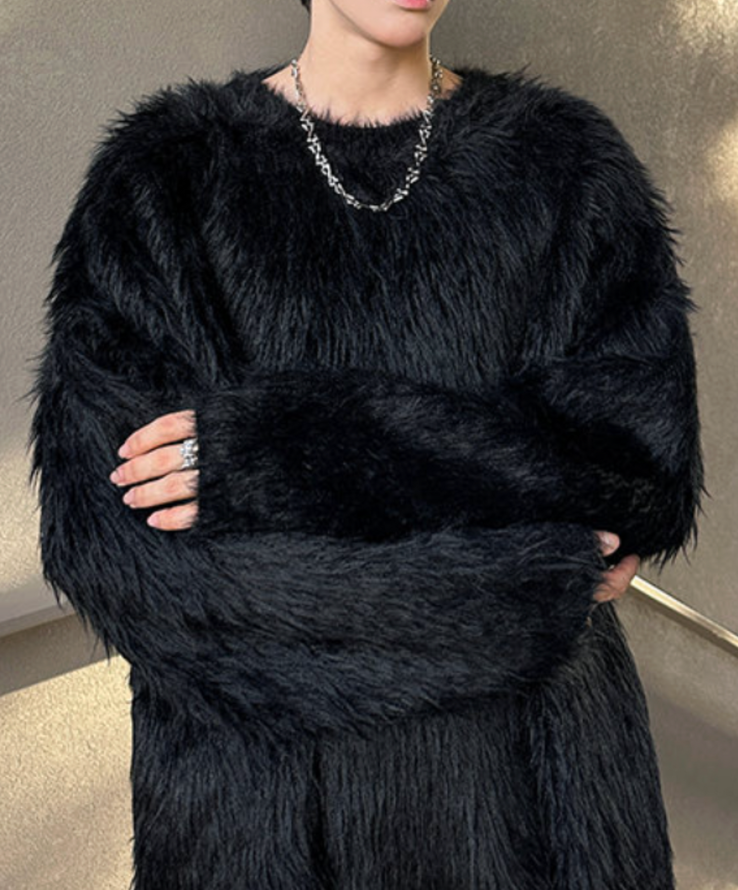 mink-like fleece sweater EN2589