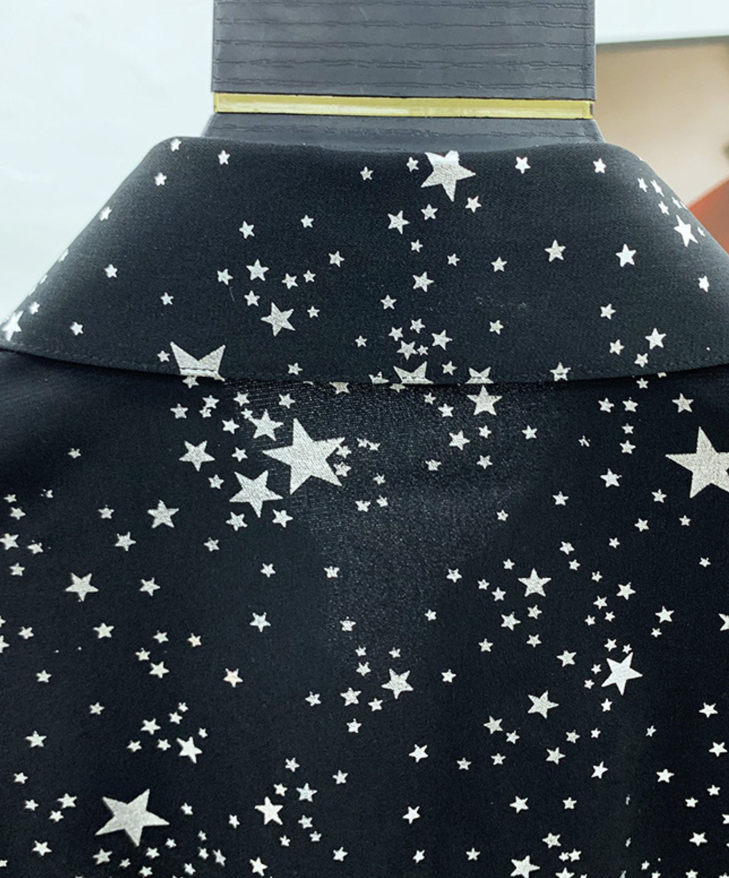 scattered stars design three quarter sleeve shirt EN933
