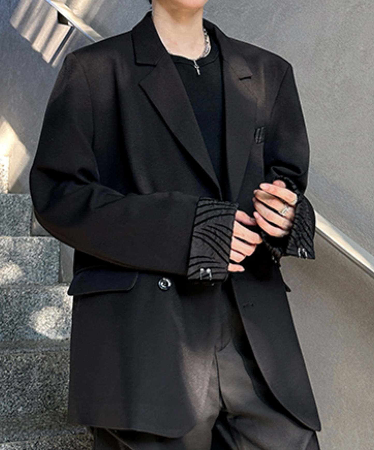 patchwork oversized jacket EN2493