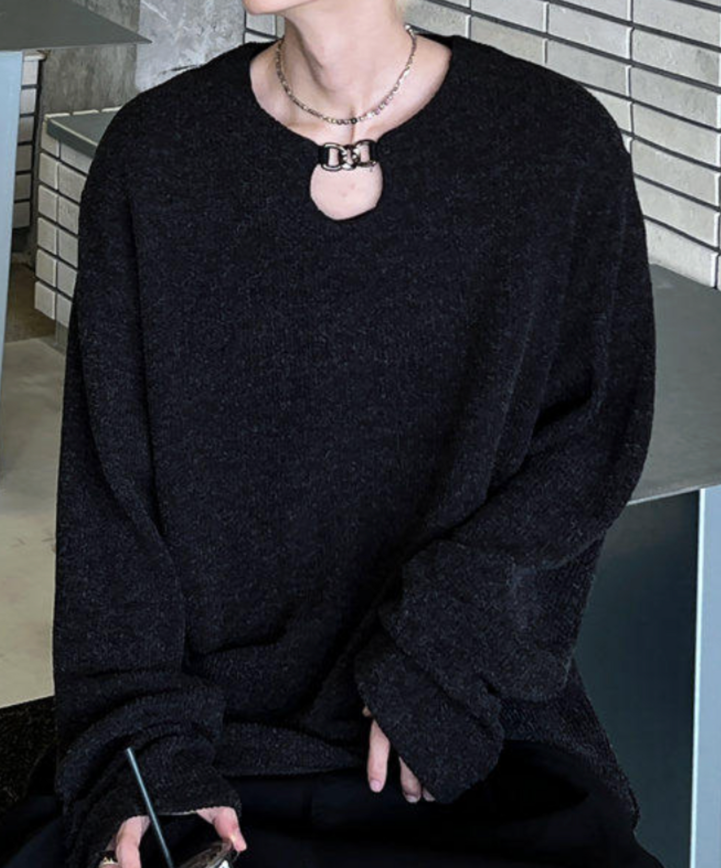 whole neck design t-shirt EN2652