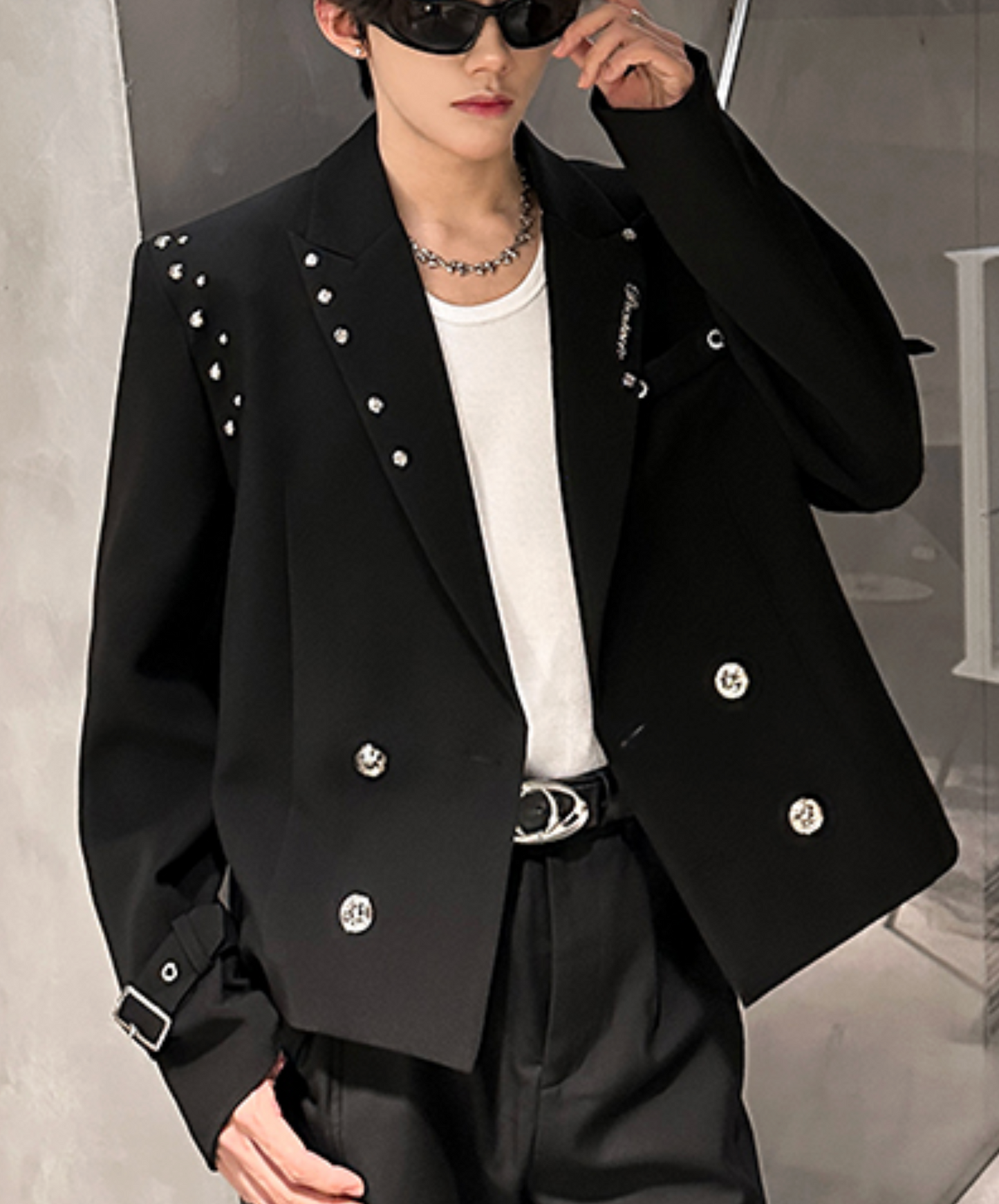 metal rivet decoration jacket EN2490