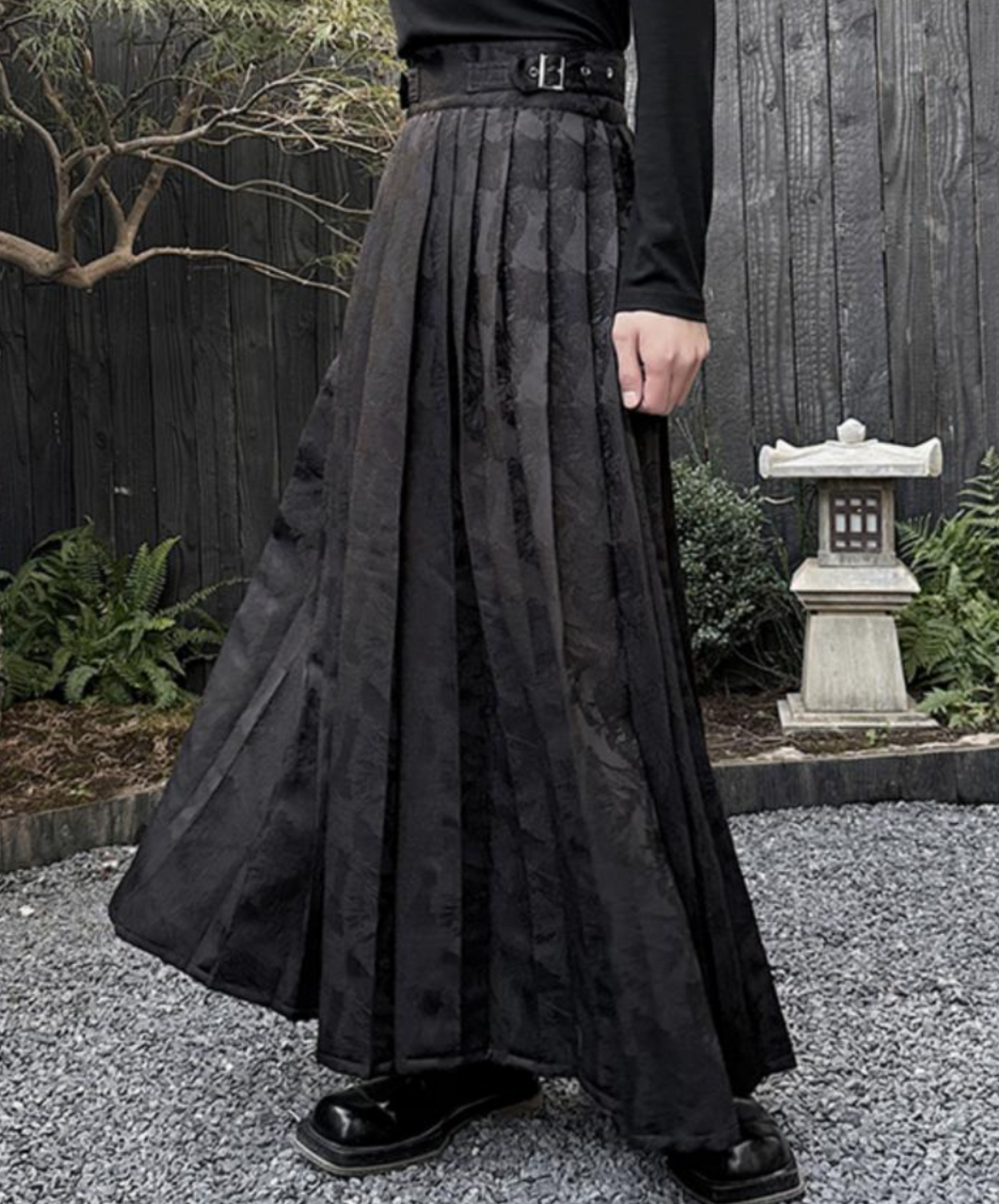 jacquard pleats with Chinese style embroidery skirt EN1532