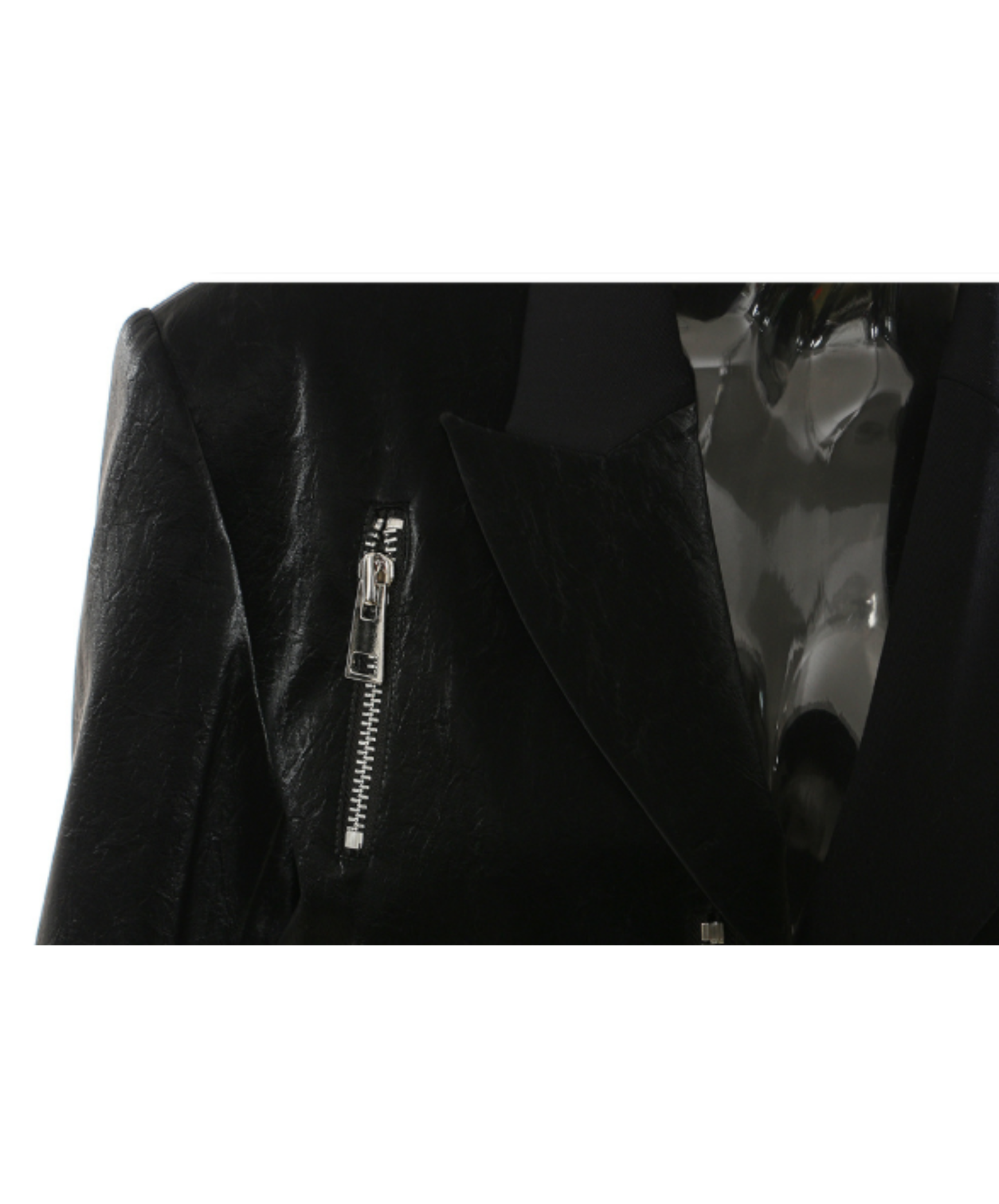 biker-style asymmetric jacket EN3093