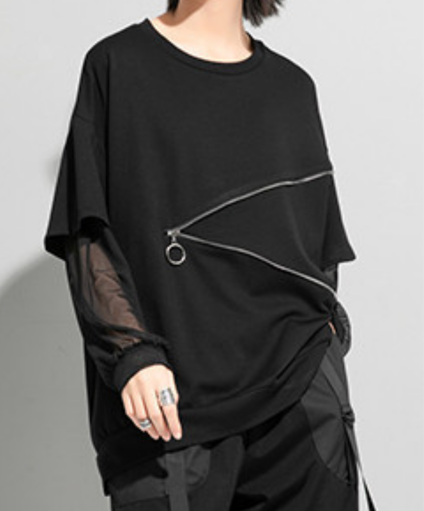 【style104】dark mode outfit set EN3043（t-shirt + skirt set）