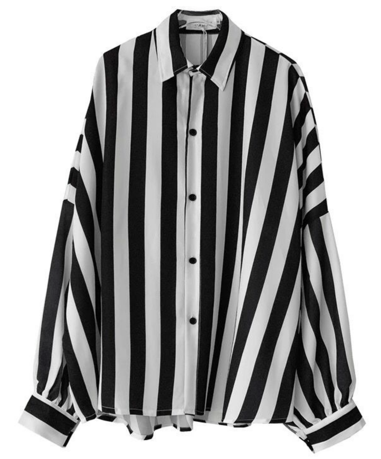 thick striped puff sleeves shirt EN2818