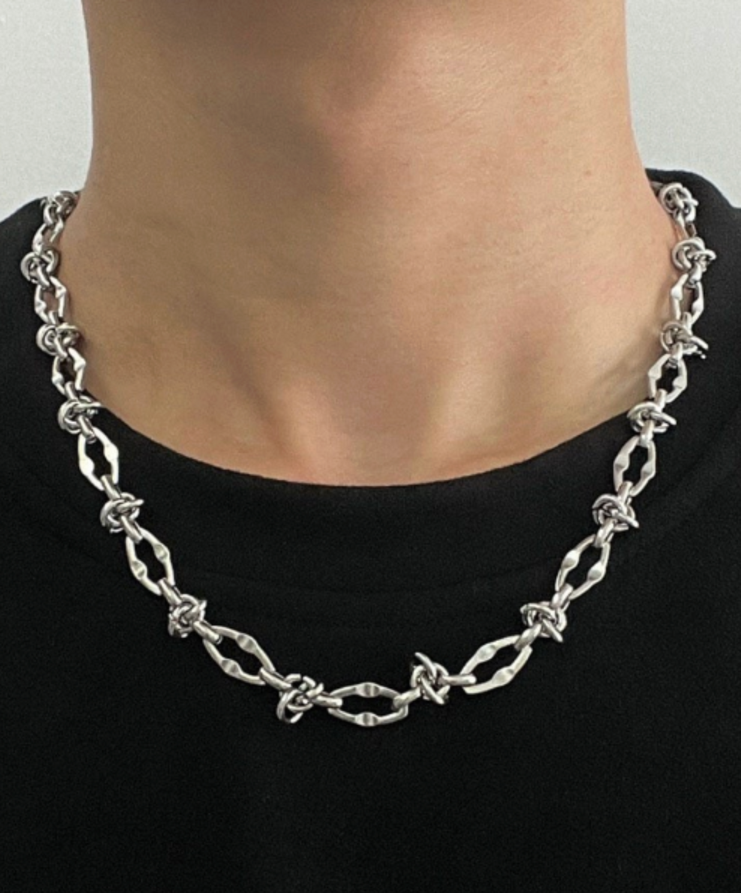 angular chain punk necklace EN2643