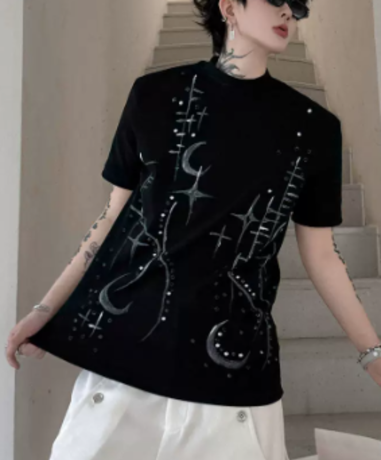 round neck rivet decorated Stella t-shirt EN2919