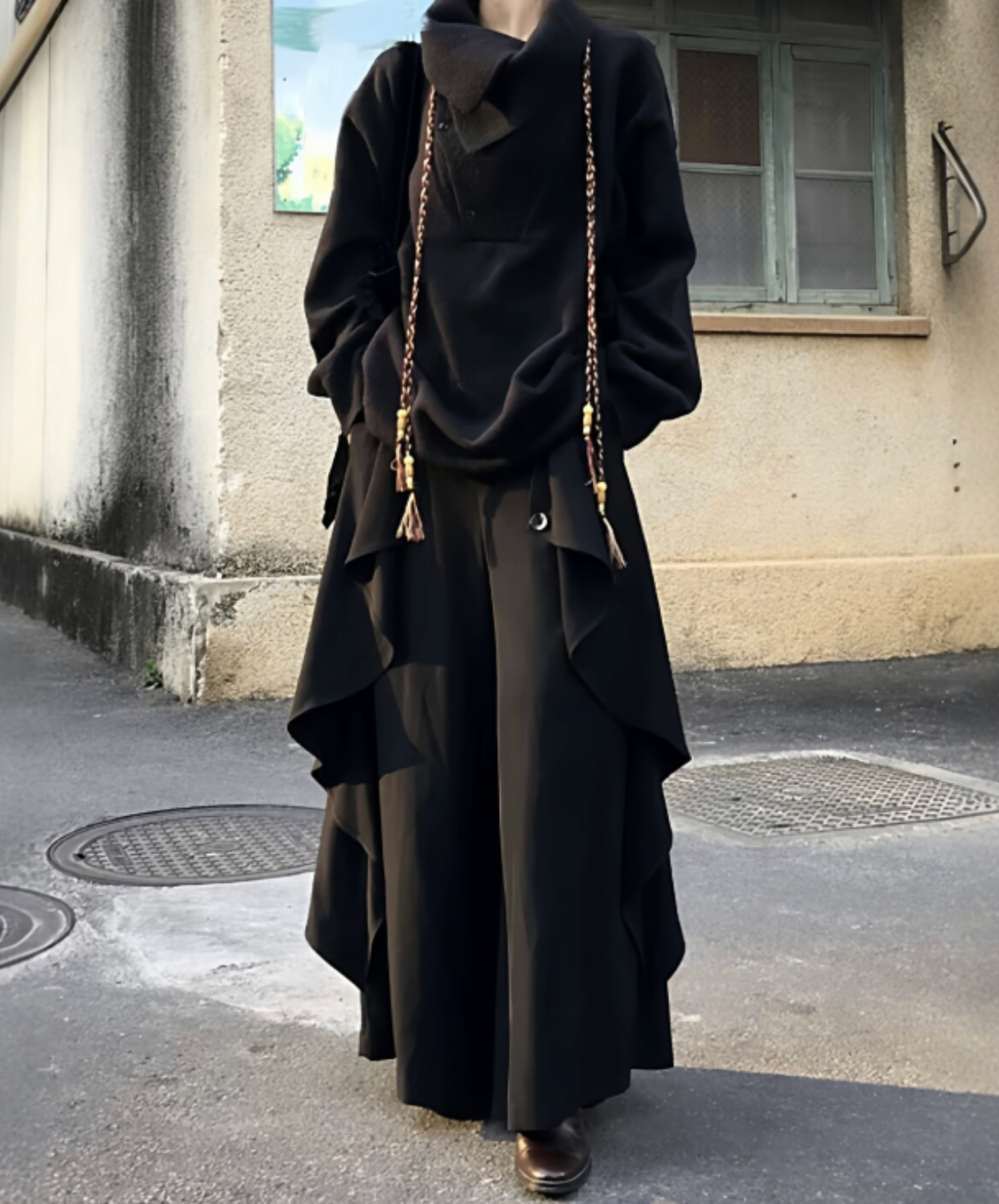 high waist multilayer pants EN2725