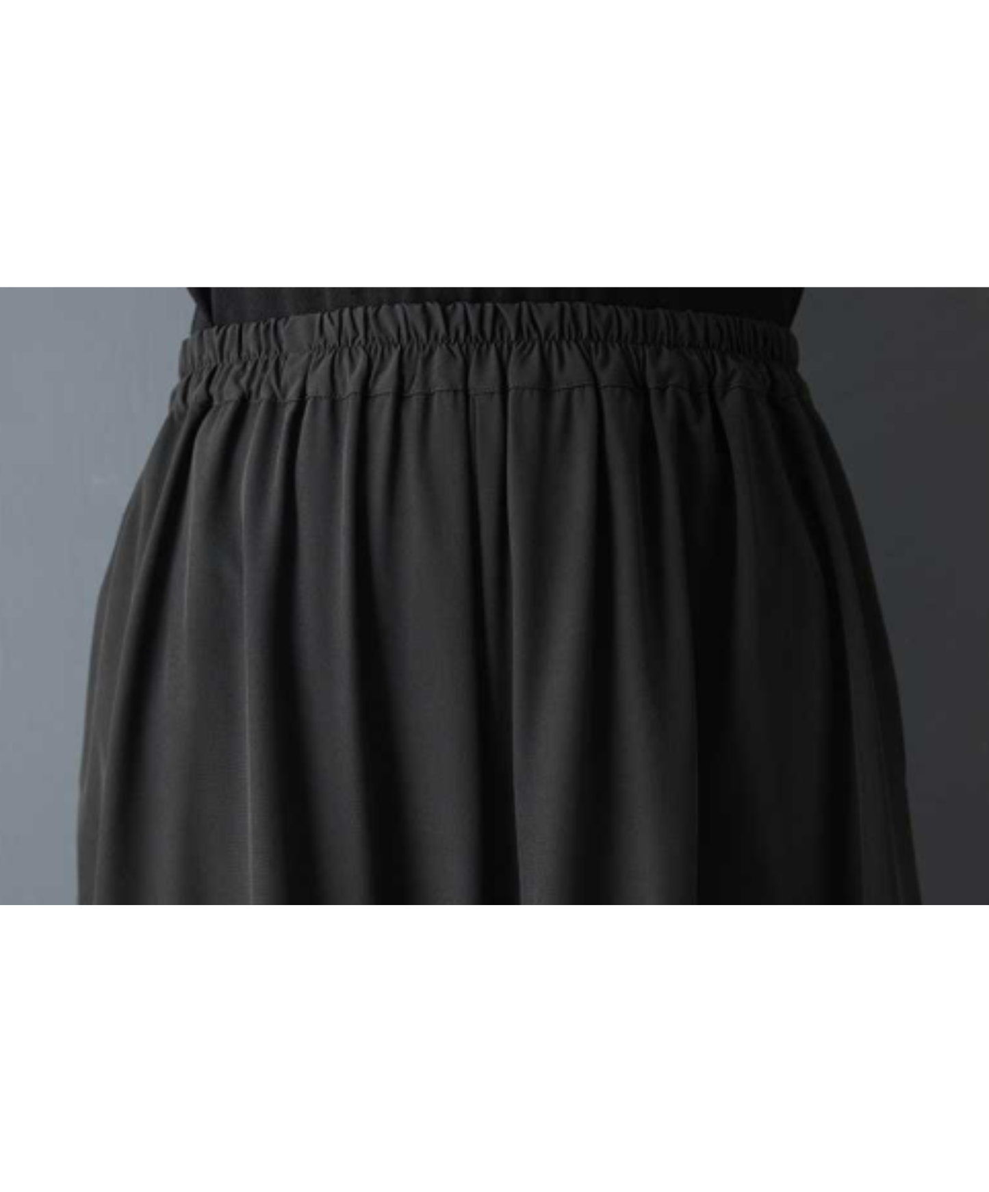 dark chiffon patchwork ruffles wide pants EN3056
