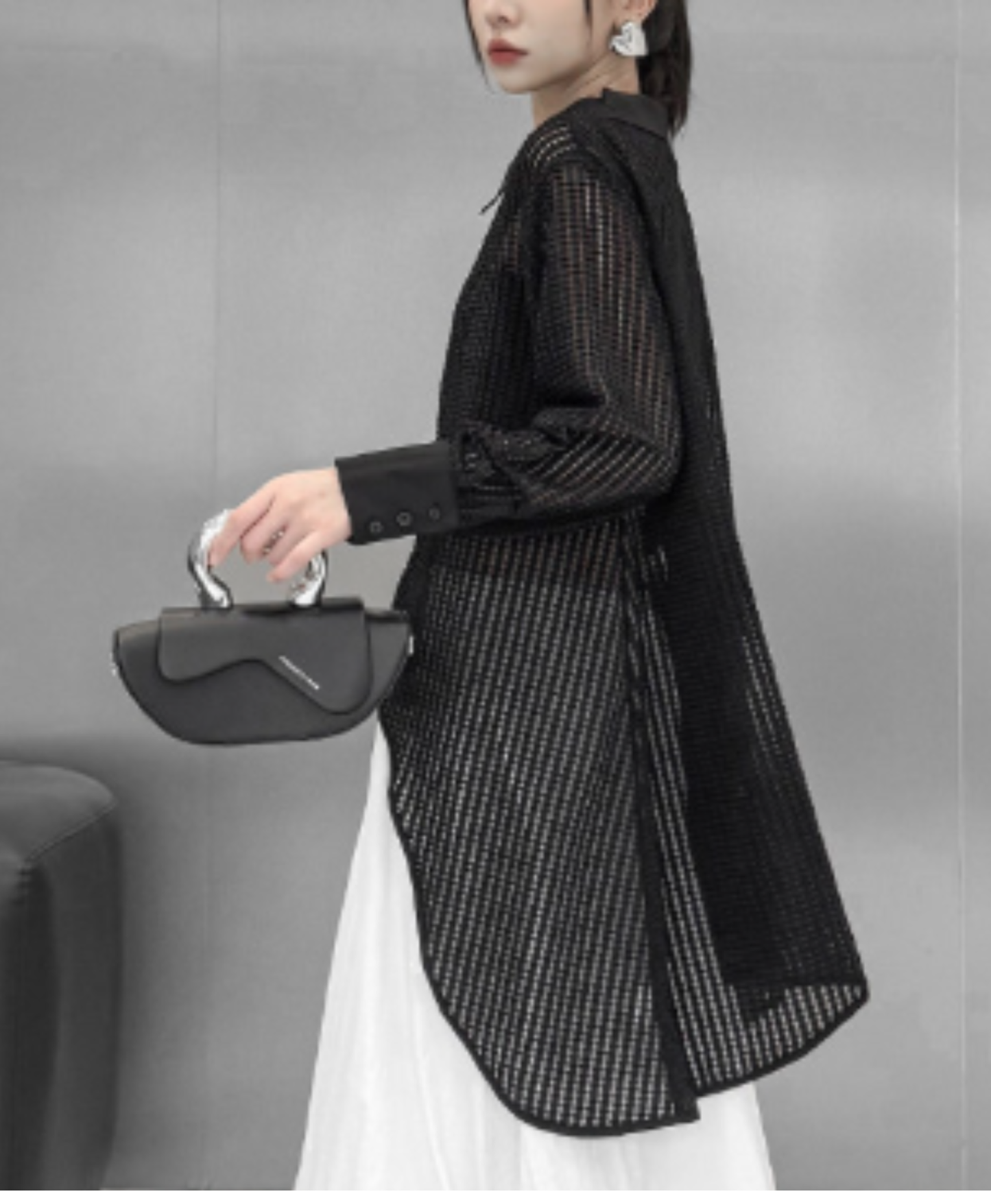 【style106】dark mode outfit set EN3090（shirt + skirt set）