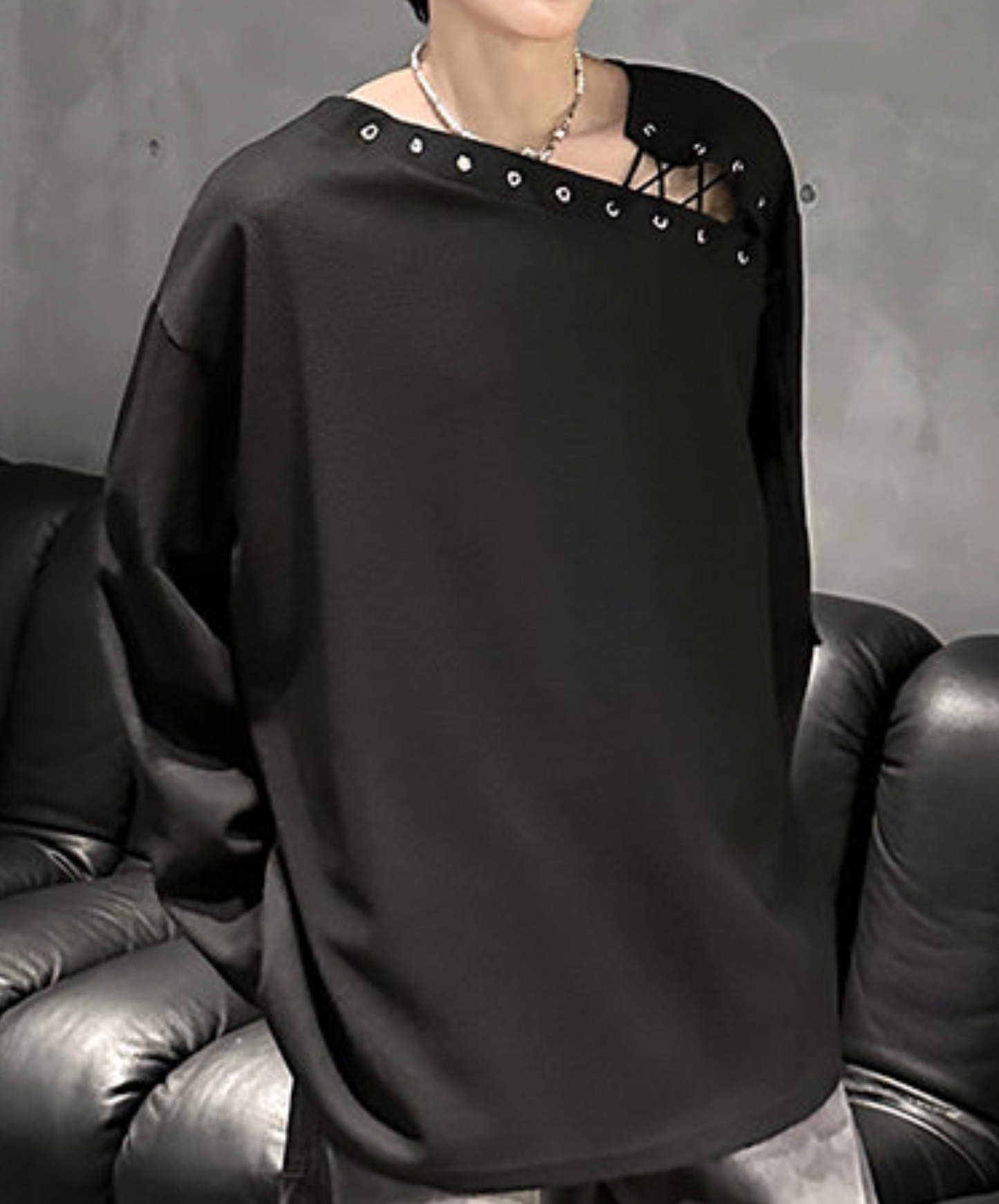 Irregular hollow design t-shirt EN2484