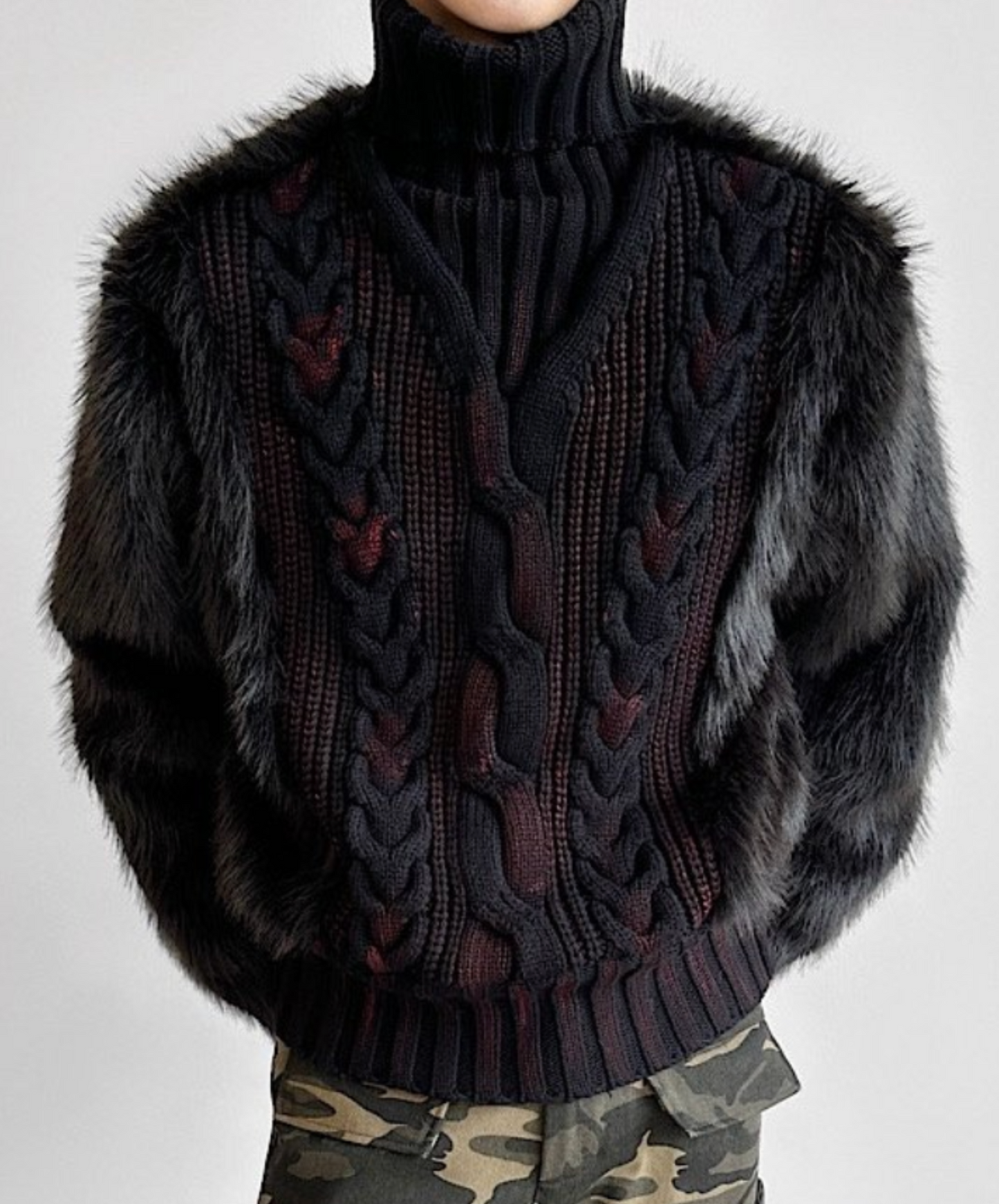 twisted turtleneck sweater EN2604