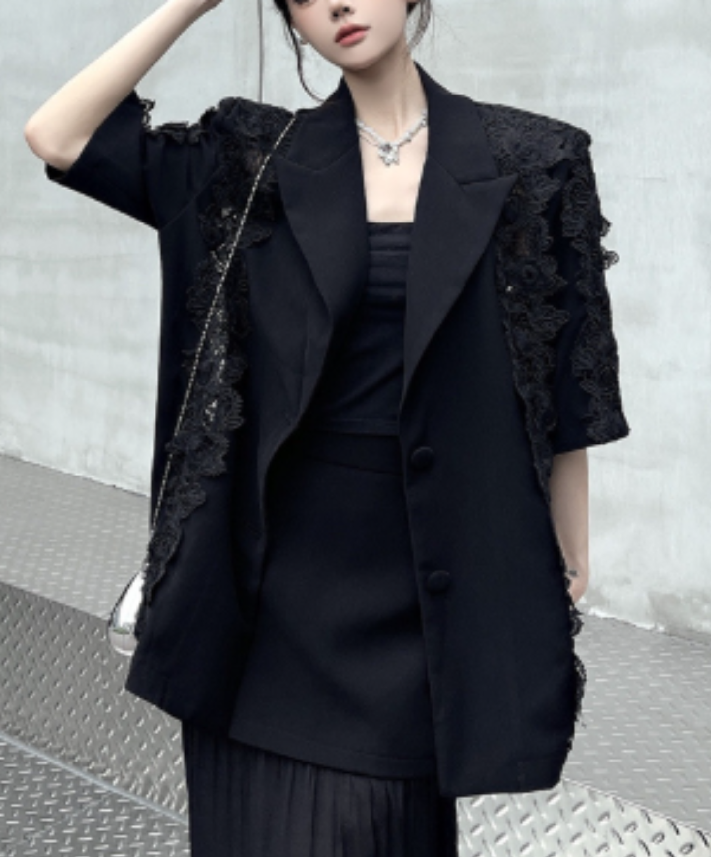 chemical lace embroidery jacket EN2918