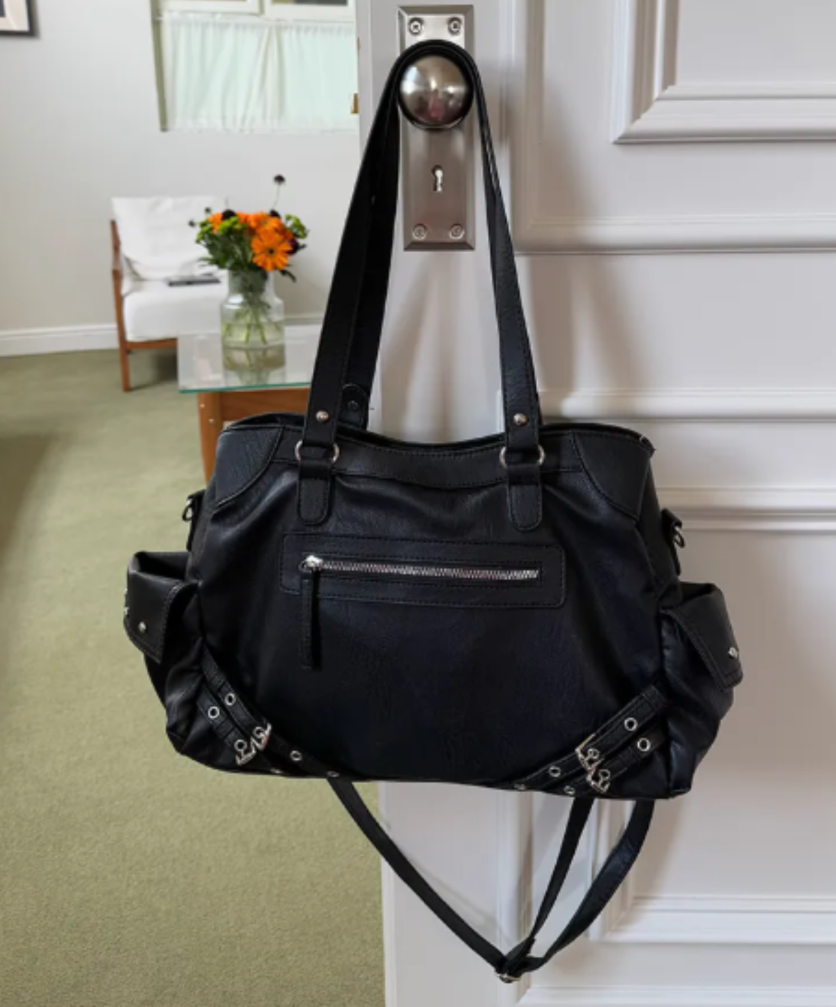 boston-style eyelet-detail belt bag EN3252