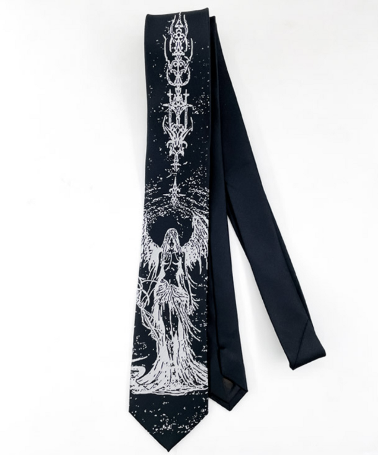 hell goddess motif punk rock necktie EN1714