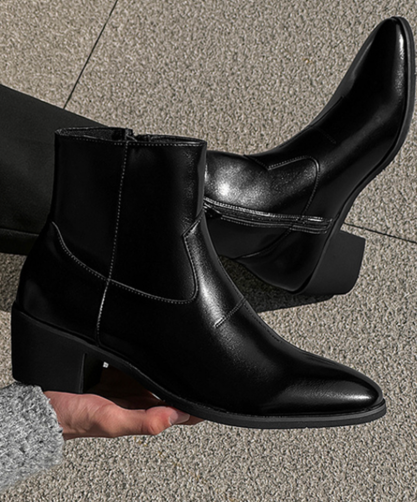 british style simple thick heels boots EN2501