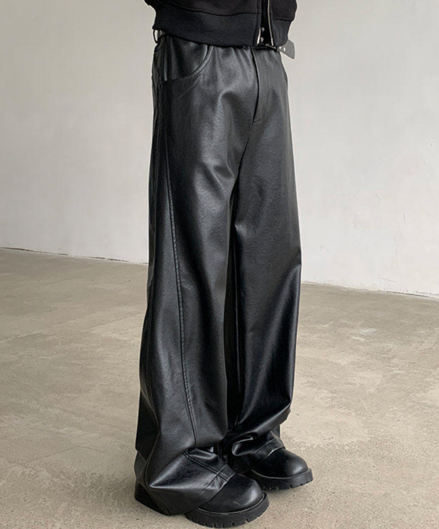 tailored pu leather pants EN2620