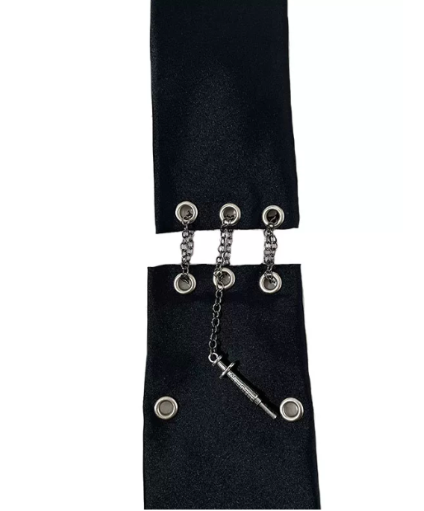 dark zipper chain necktie EN2897