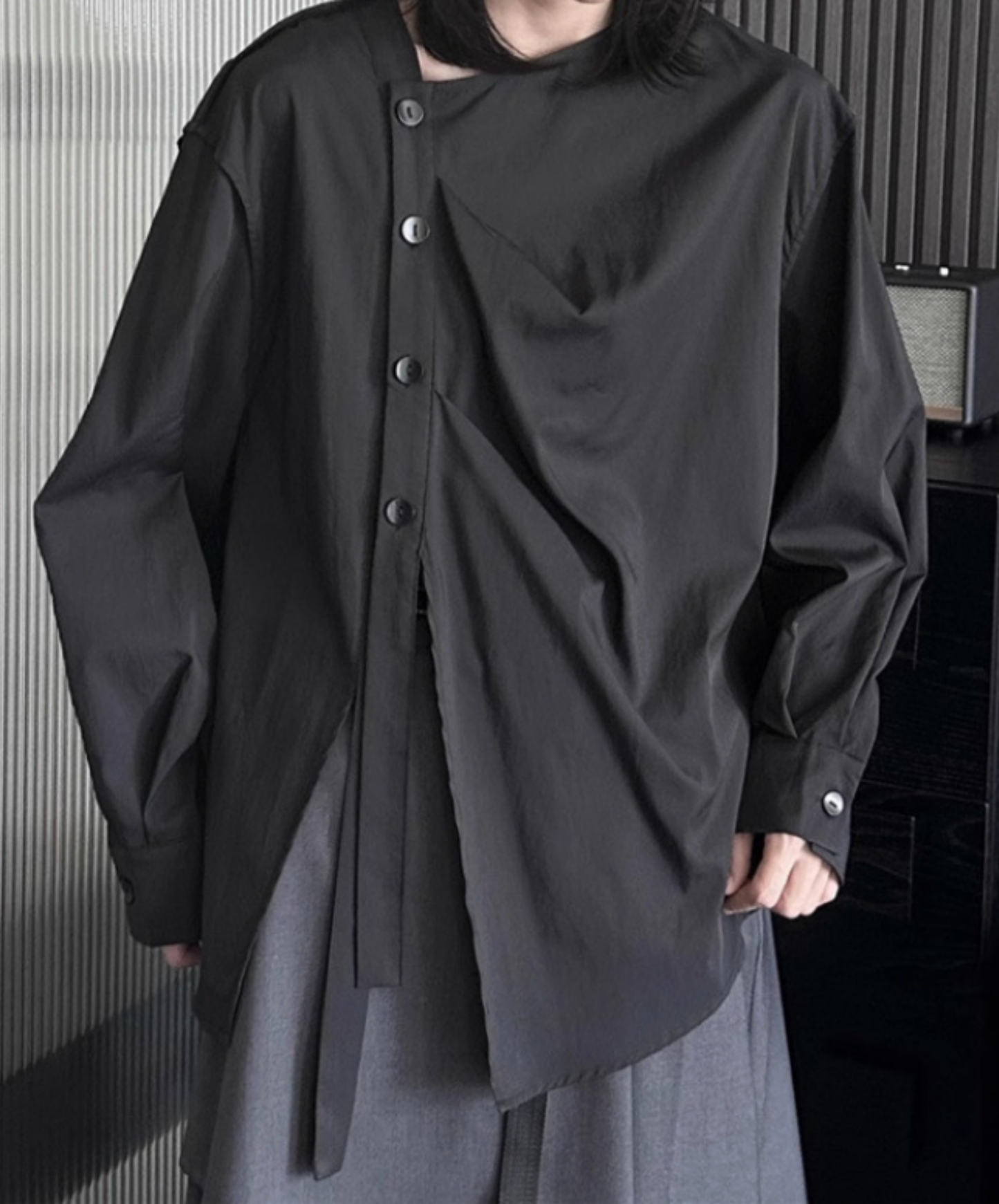 dark side button tuck shirt EN2712