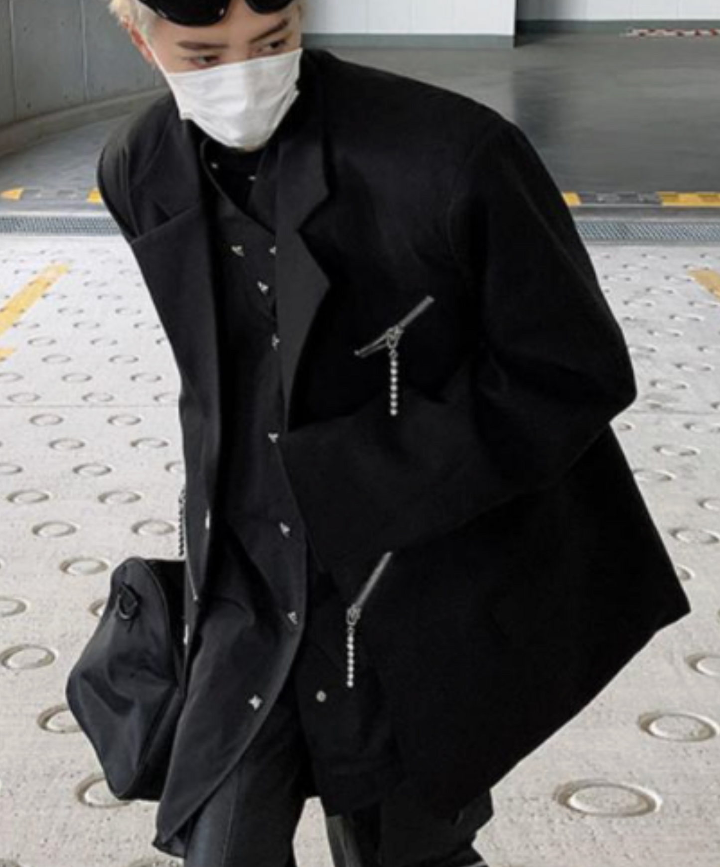 tassel motif print short length jacket EN2428