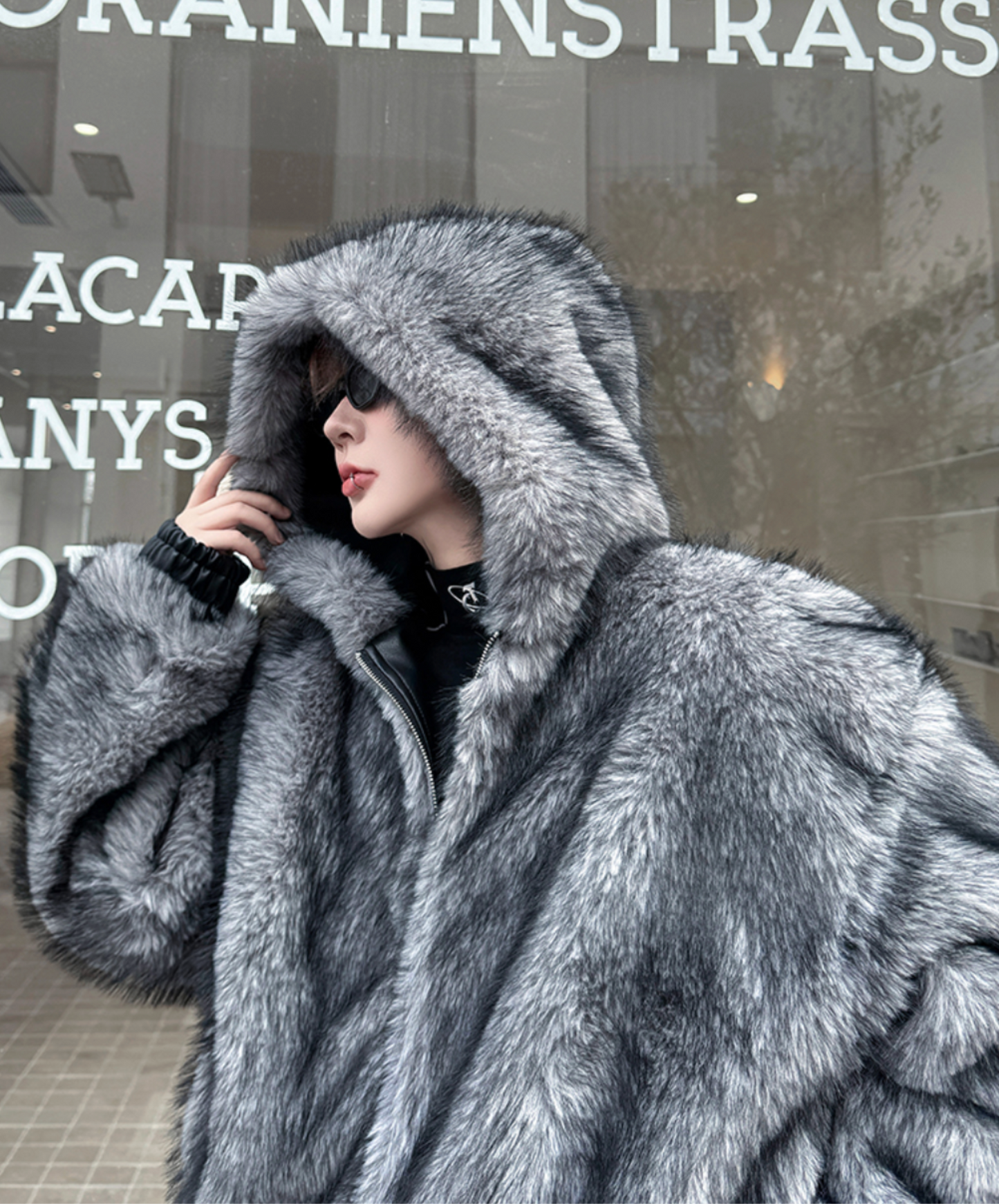 reversible faux fur jacket EN2603