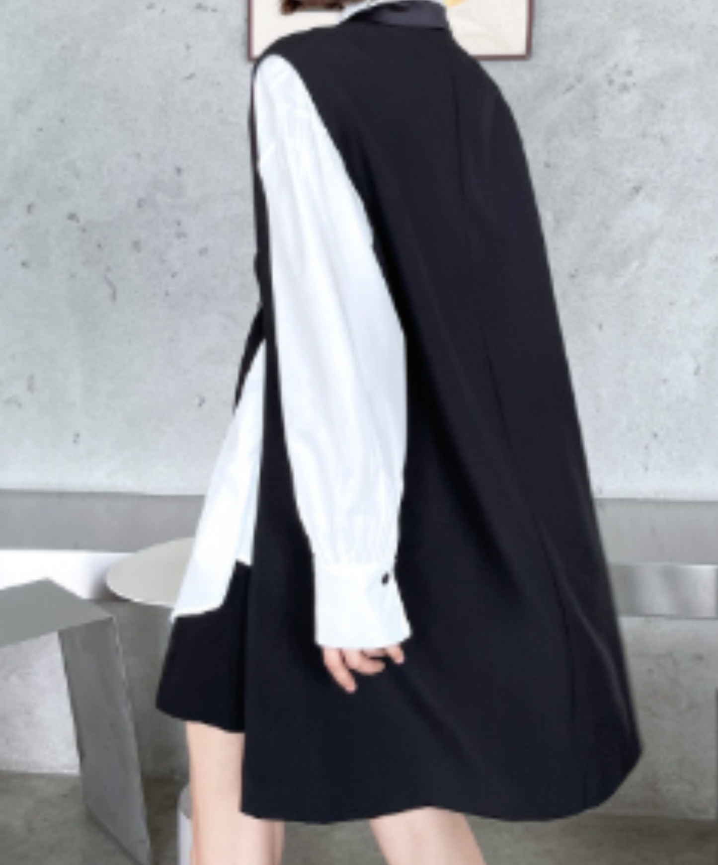 【style110】dark mode outfit set EN3186（vest + shirt + skirt set）