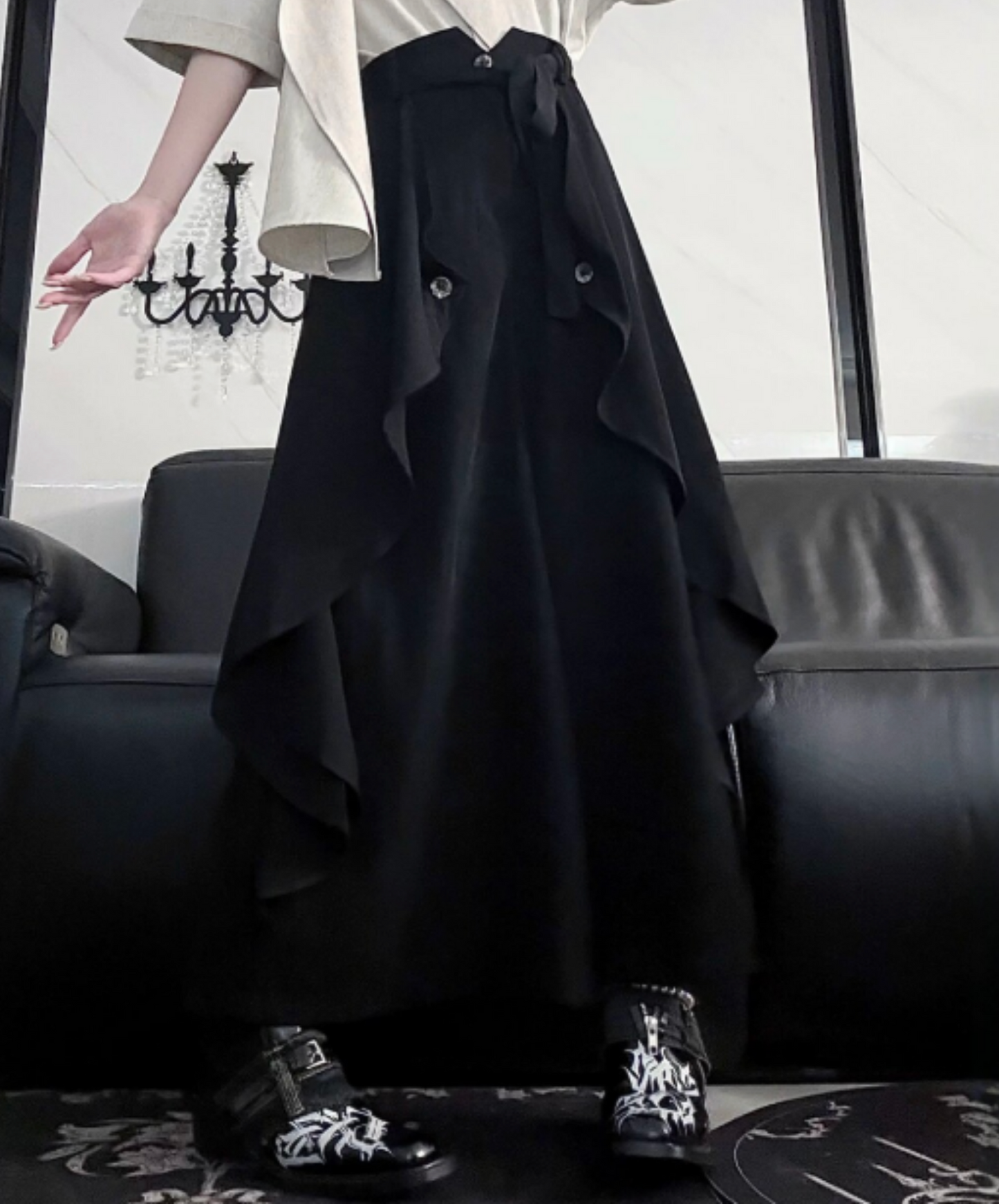 high waist multilayer pants EN2725