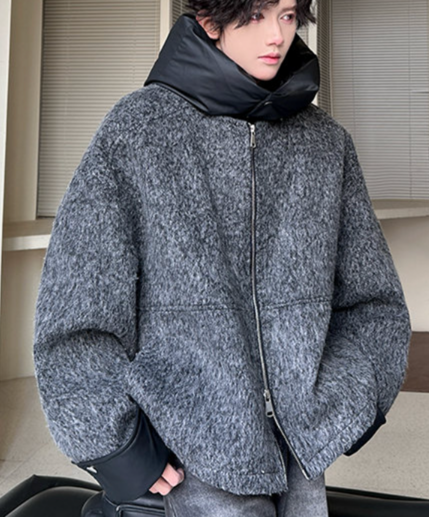 detachable hood jacket EN2554