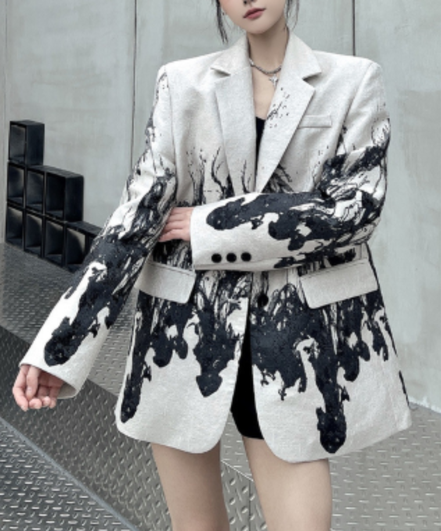 ink painting pattern hard jacket EN3091