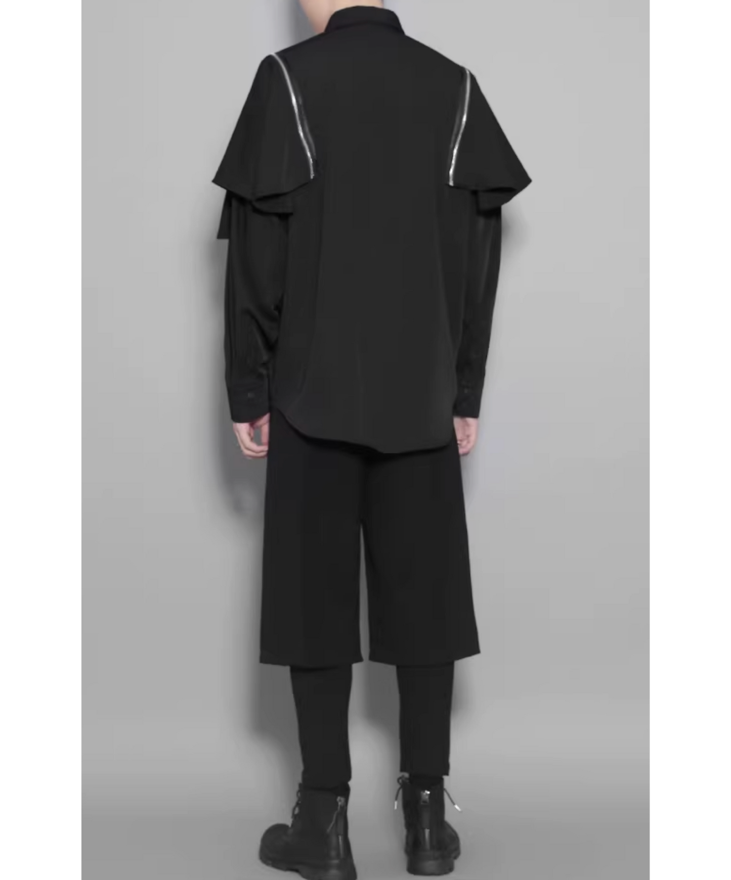 dark detachable zippered two-piece shirt EN2830