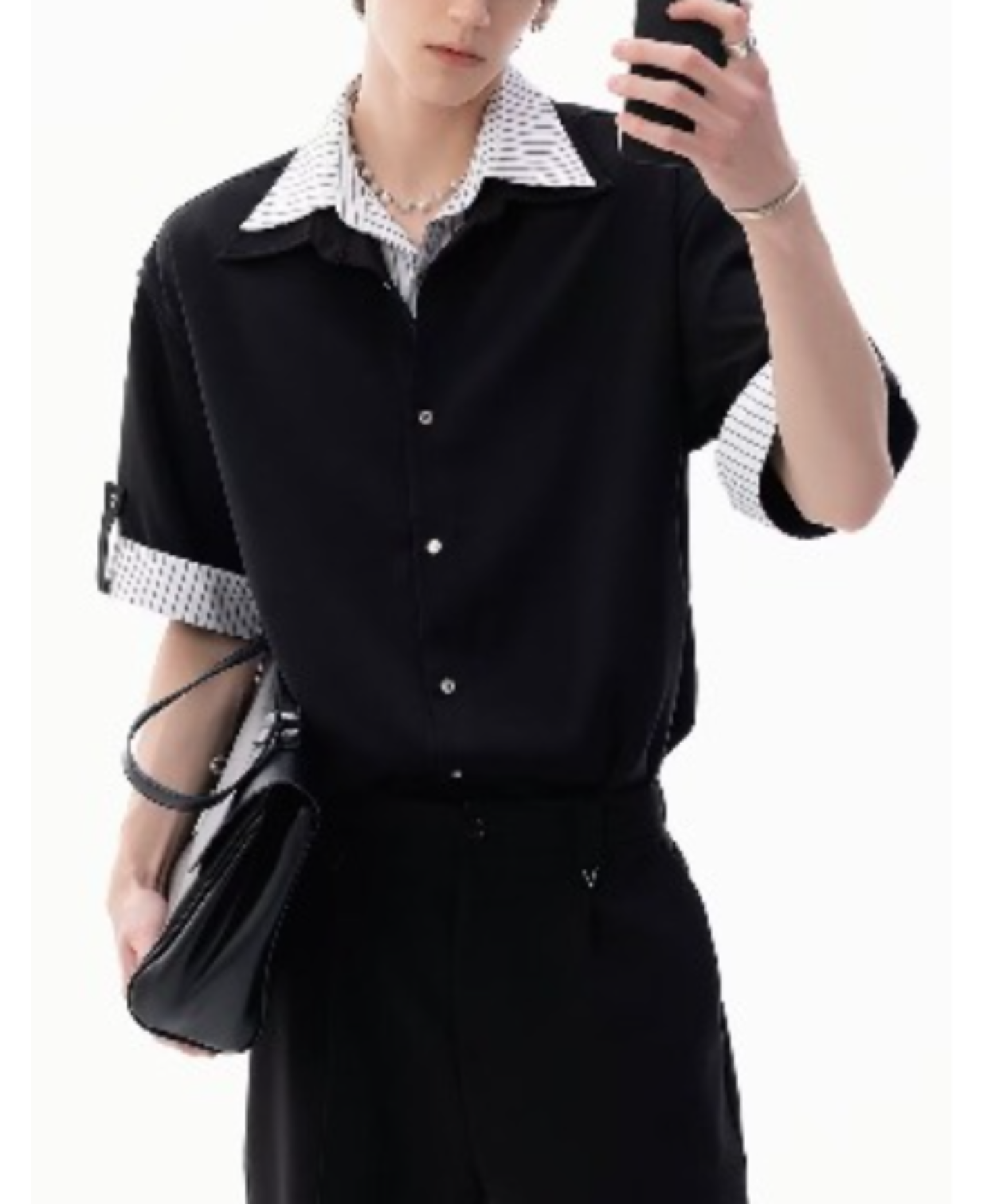 two-piece design stripe shirt EN2971