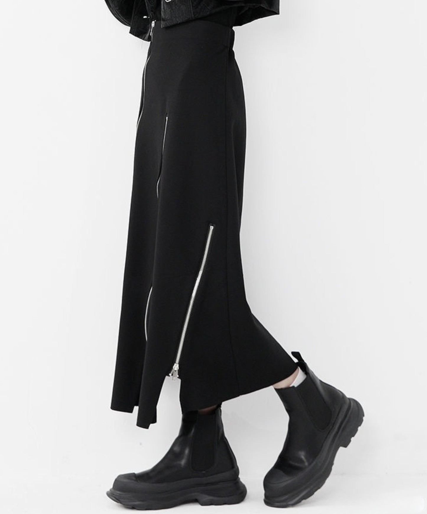 high waist irregular cutting skirt EN2372