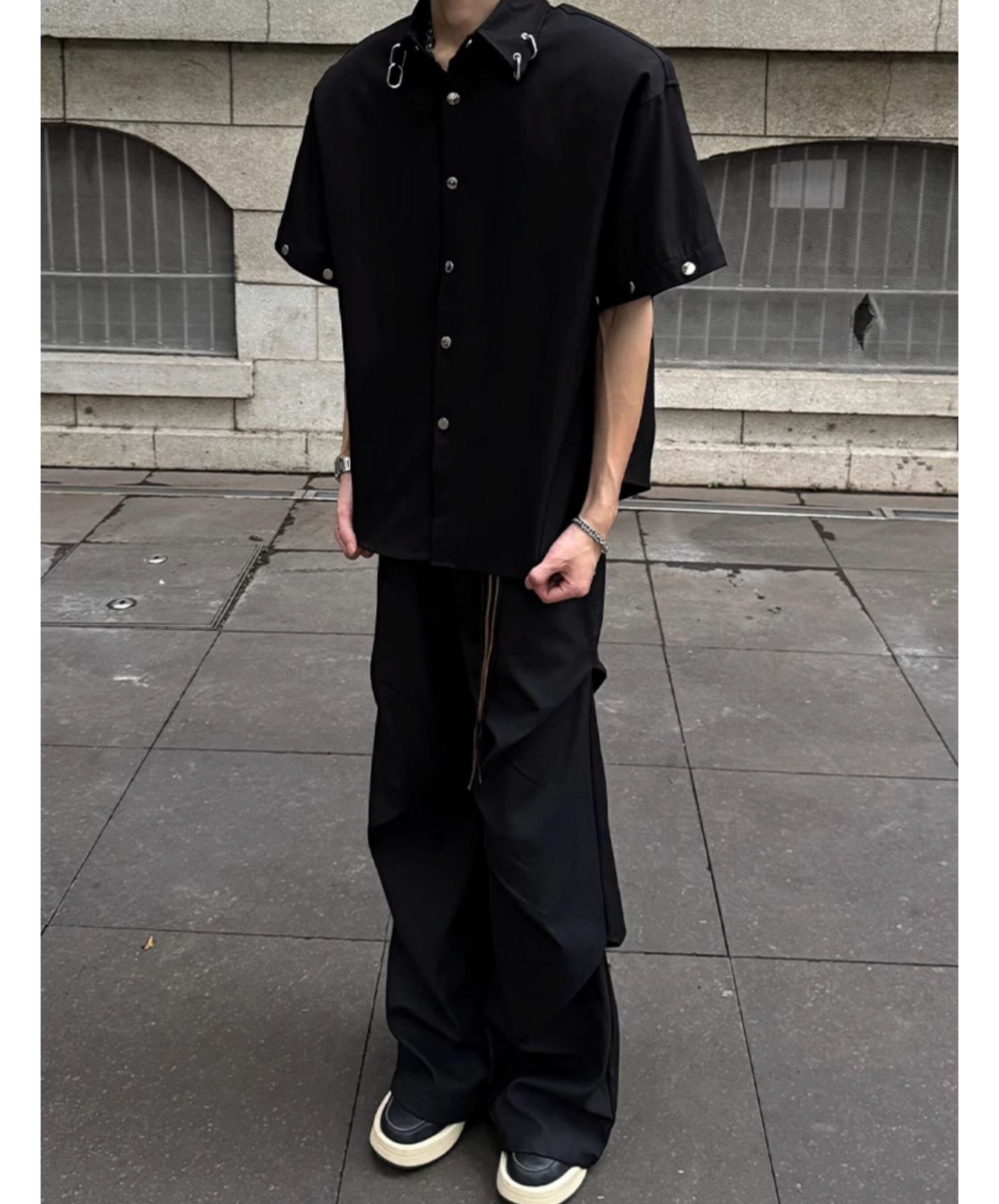 chainring decorative rivets shirt EN2687