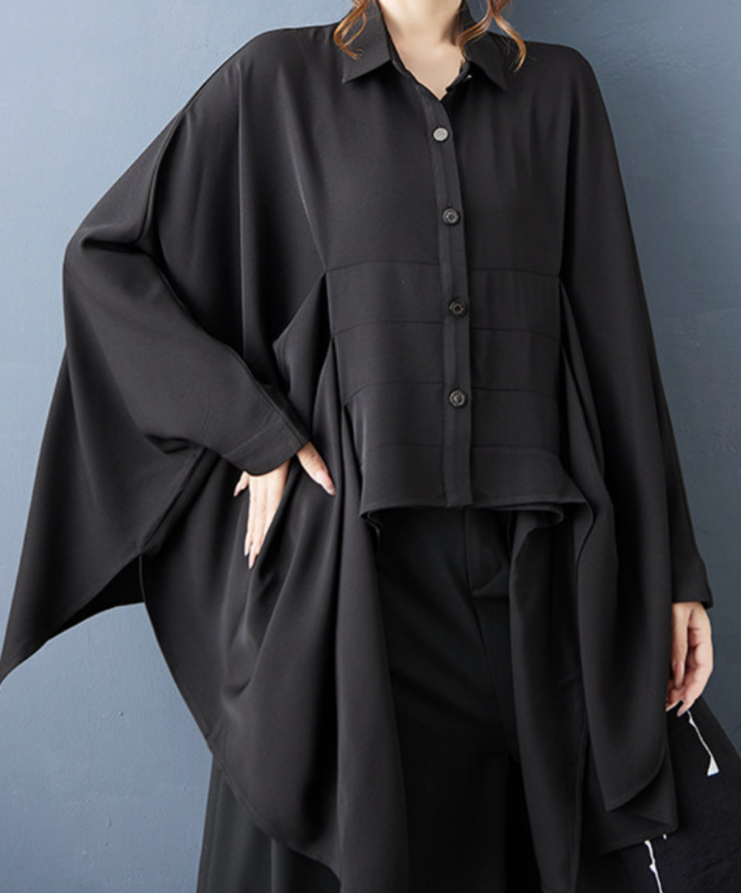 【style91】dark mode outfit set EN2716（shirt + pants set）