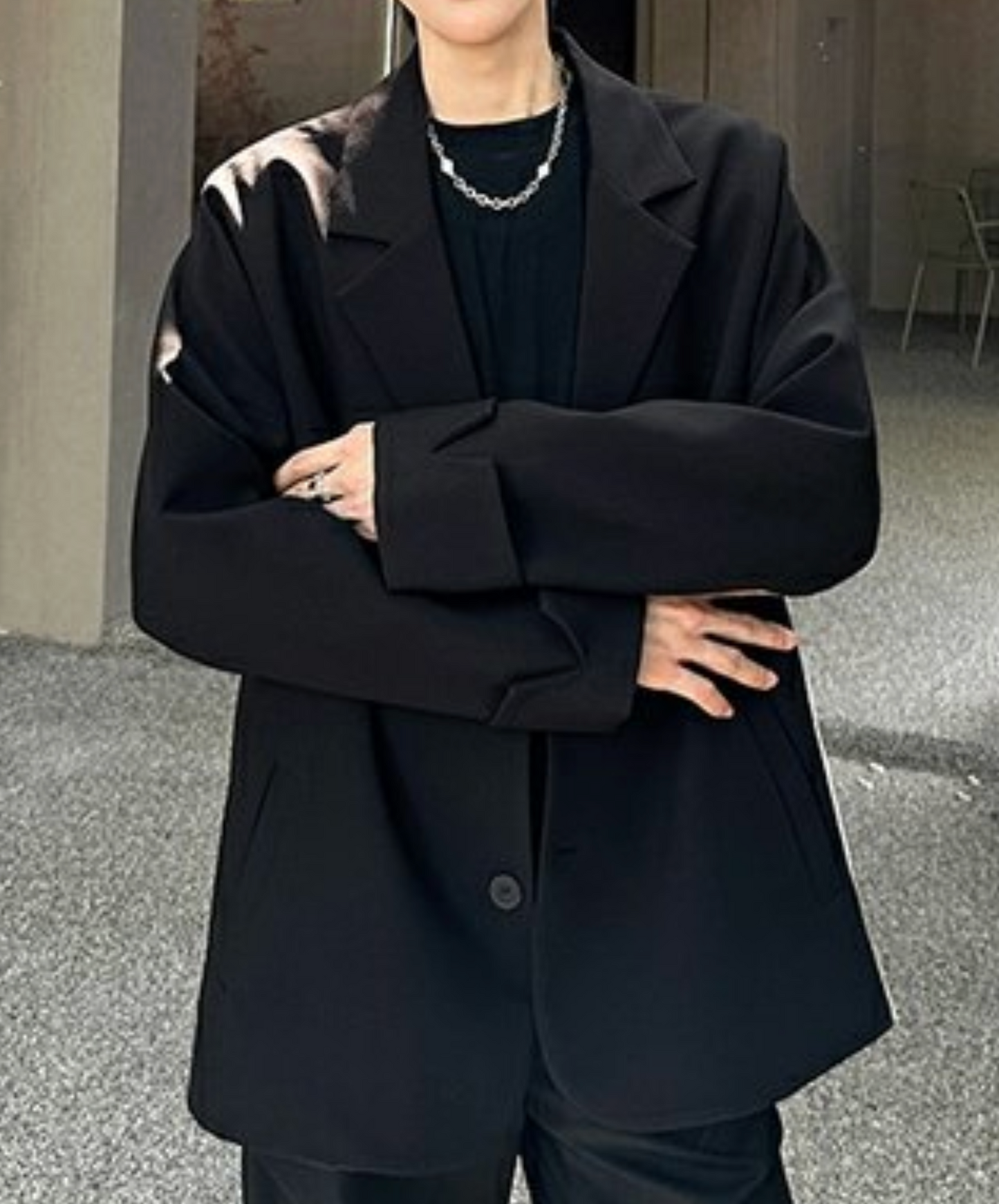 drop shoulder simple jacket EN2457