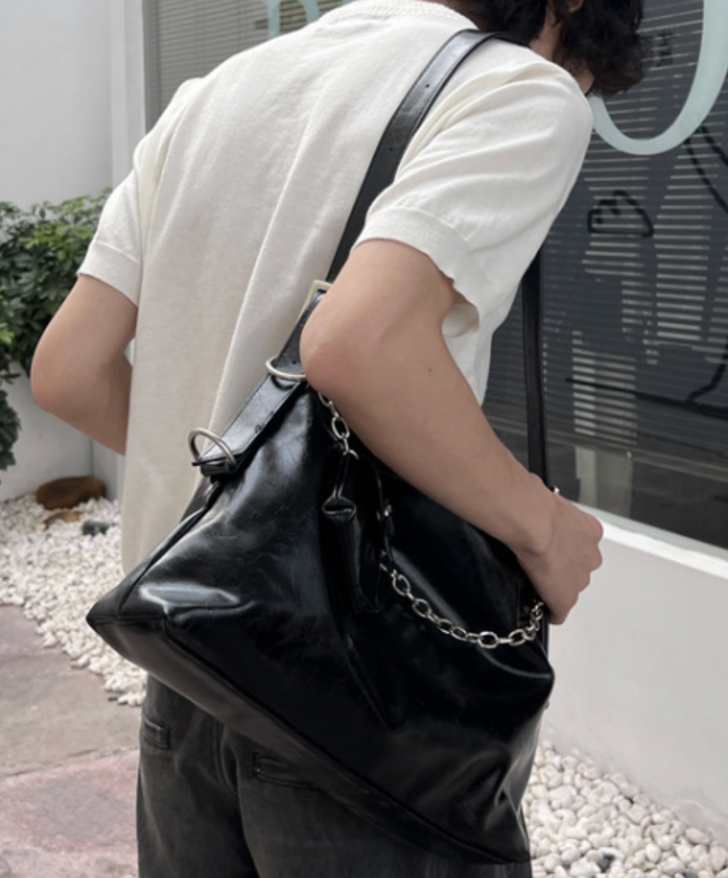 dark crossbody tote bag EN2729